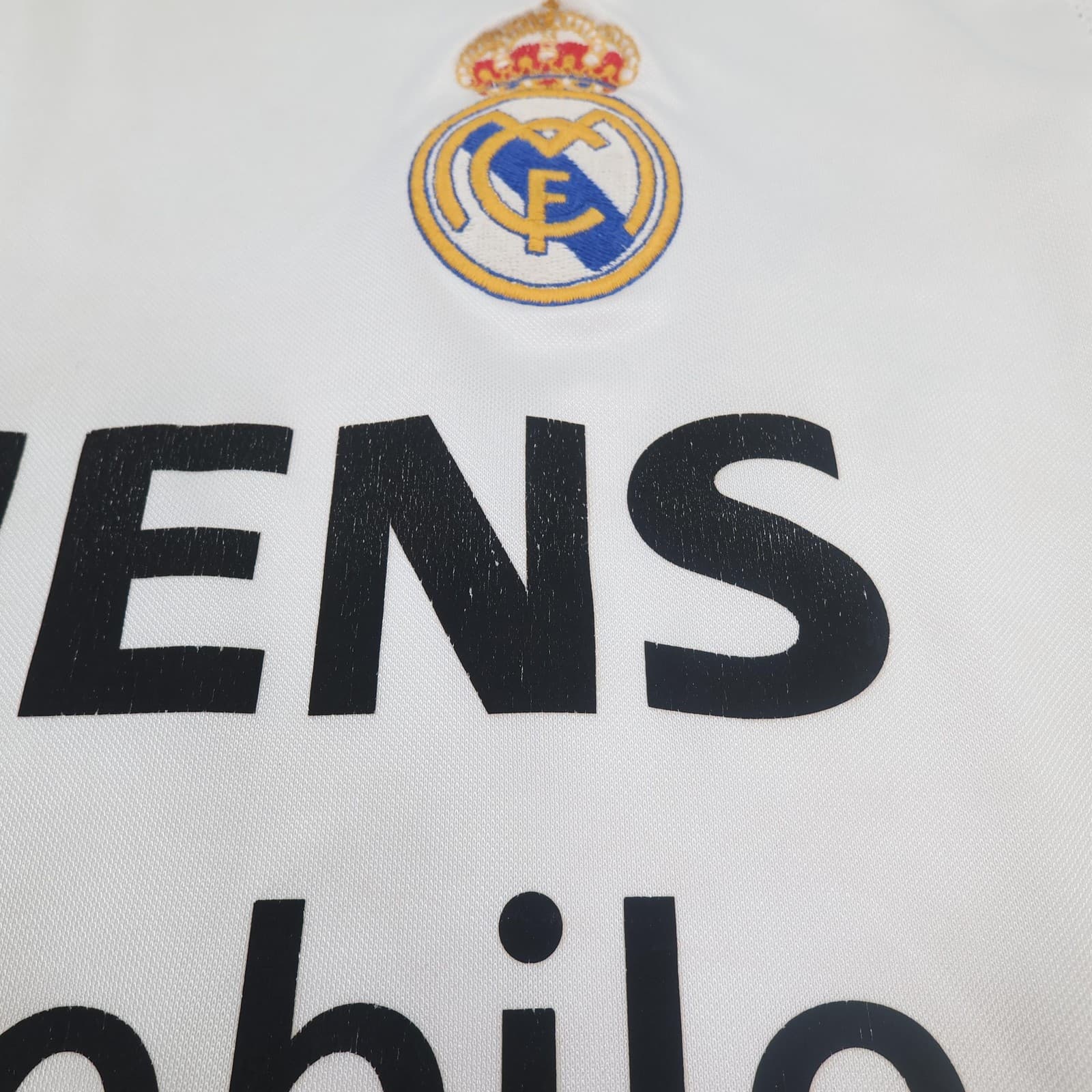 Vintage Real Madrid Shirt Mens Medium White Home 2004 2005 Adidas Siemens Mobile photo 8
