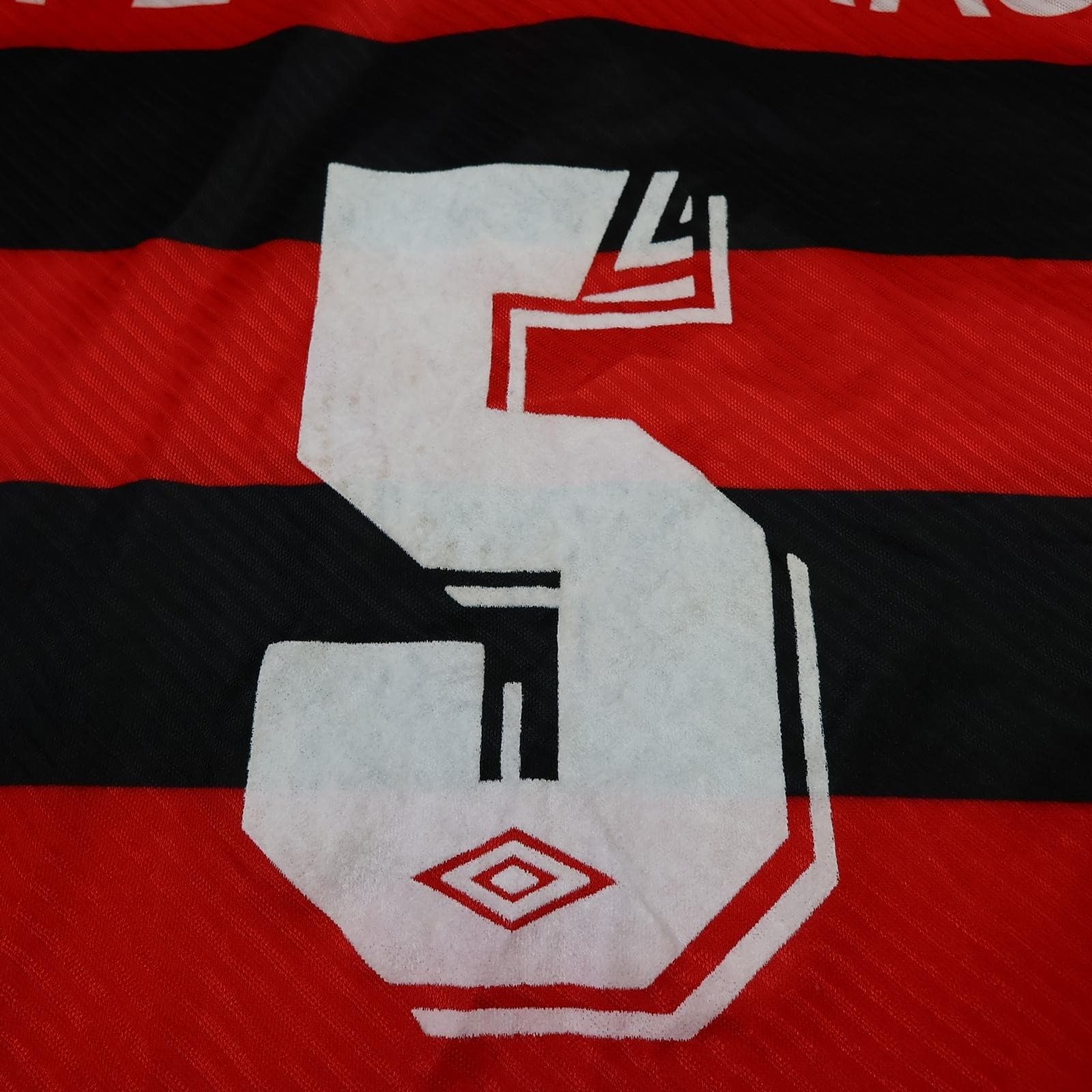 Vintage Flamengo Shirt Mens Medium Red Black Home 1993 1994 Umbro Lubrax 5 photo 15