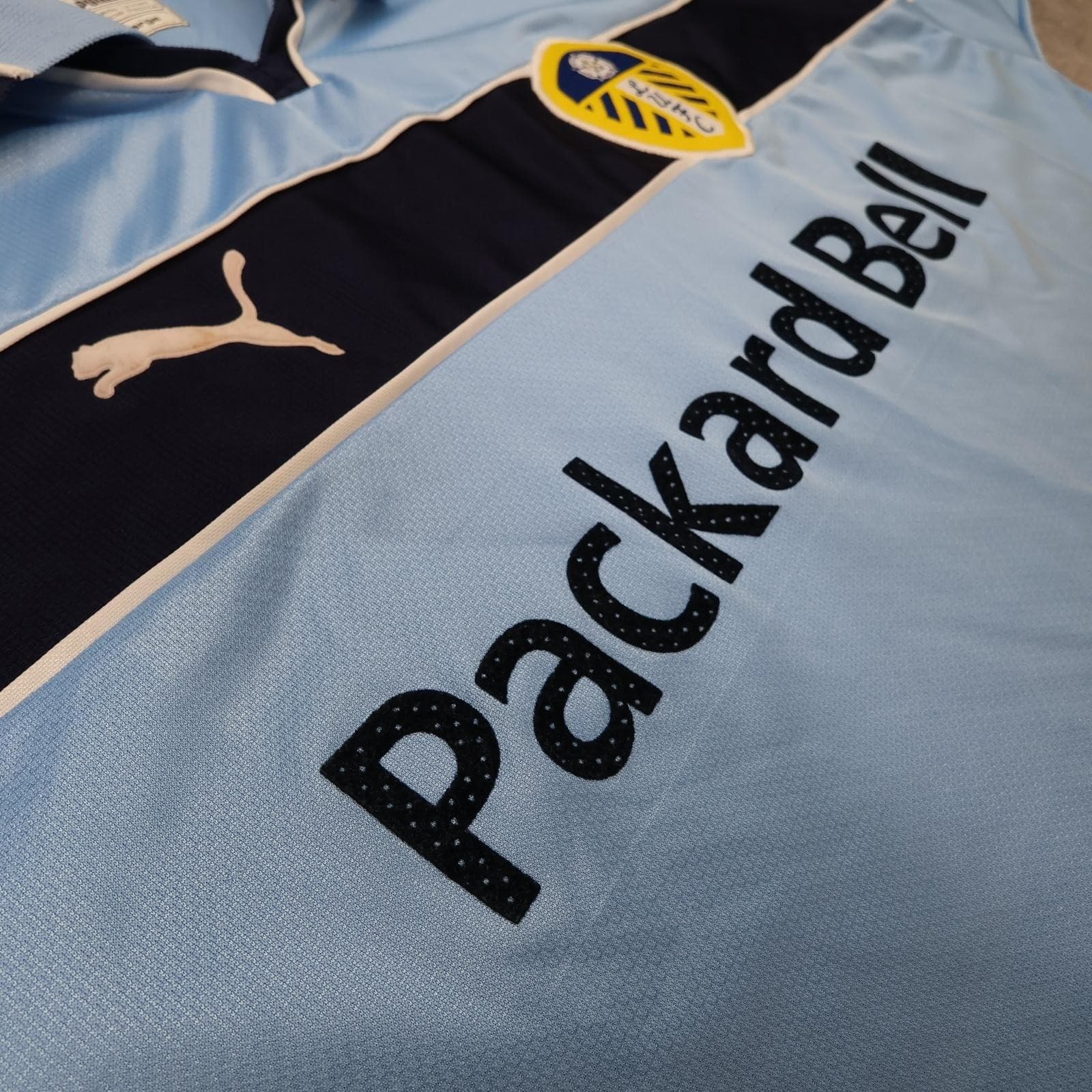 Vintage Leeds United Shirt Mens Large Blue Third 1999 2000 Puma Packard Bell photo 13