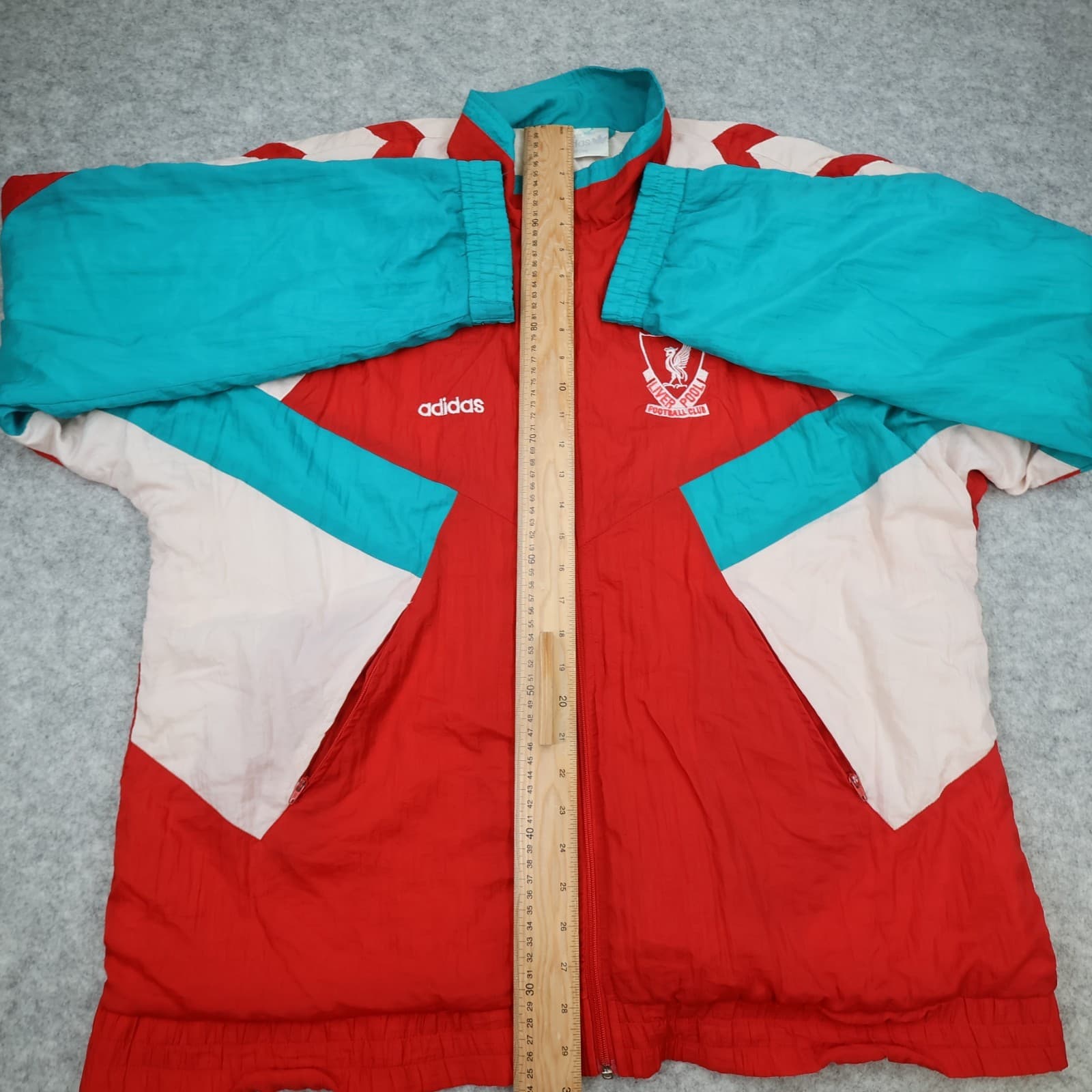 Vintage Liverpool Tracksuit Jacket Extra Large Red 1992 1993 Adidas Centenary photo 9