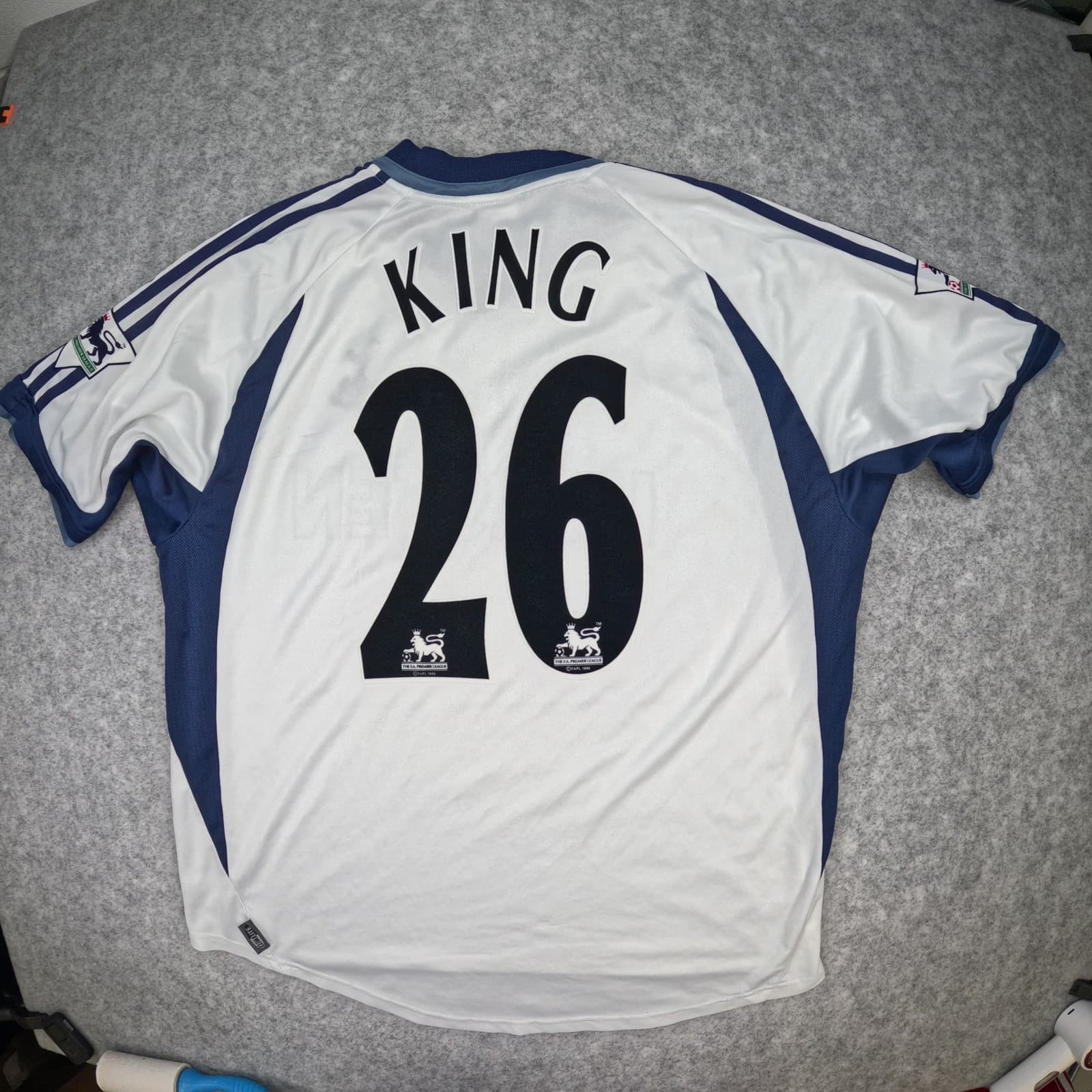 Tottenham Hotspur Shirt Extra Large White Home 2001 2002 adidas Ledley King 26 photo 2