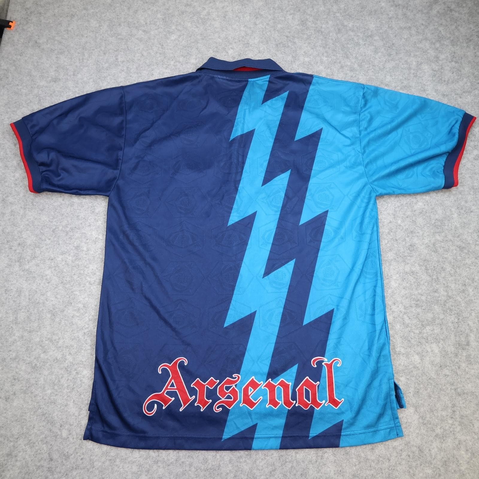 Vintage Arsenal Shirt Mens XL Blue Away 1995 1996 Football Nike JVC Jersey UK photo 2