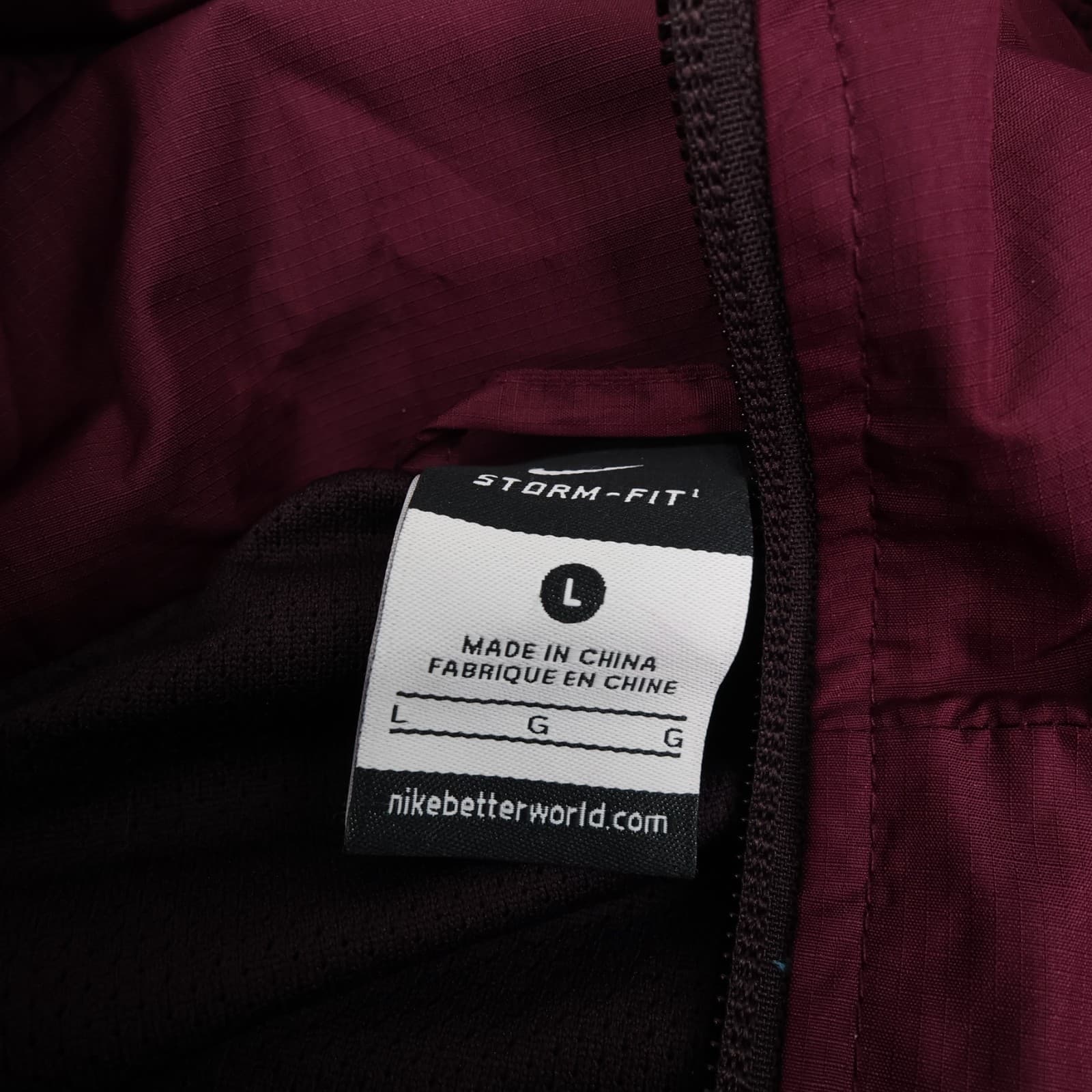 England Football Jacket Large Burgundy Coat Training 2014 2015 Storm Fit Hooded photo 8