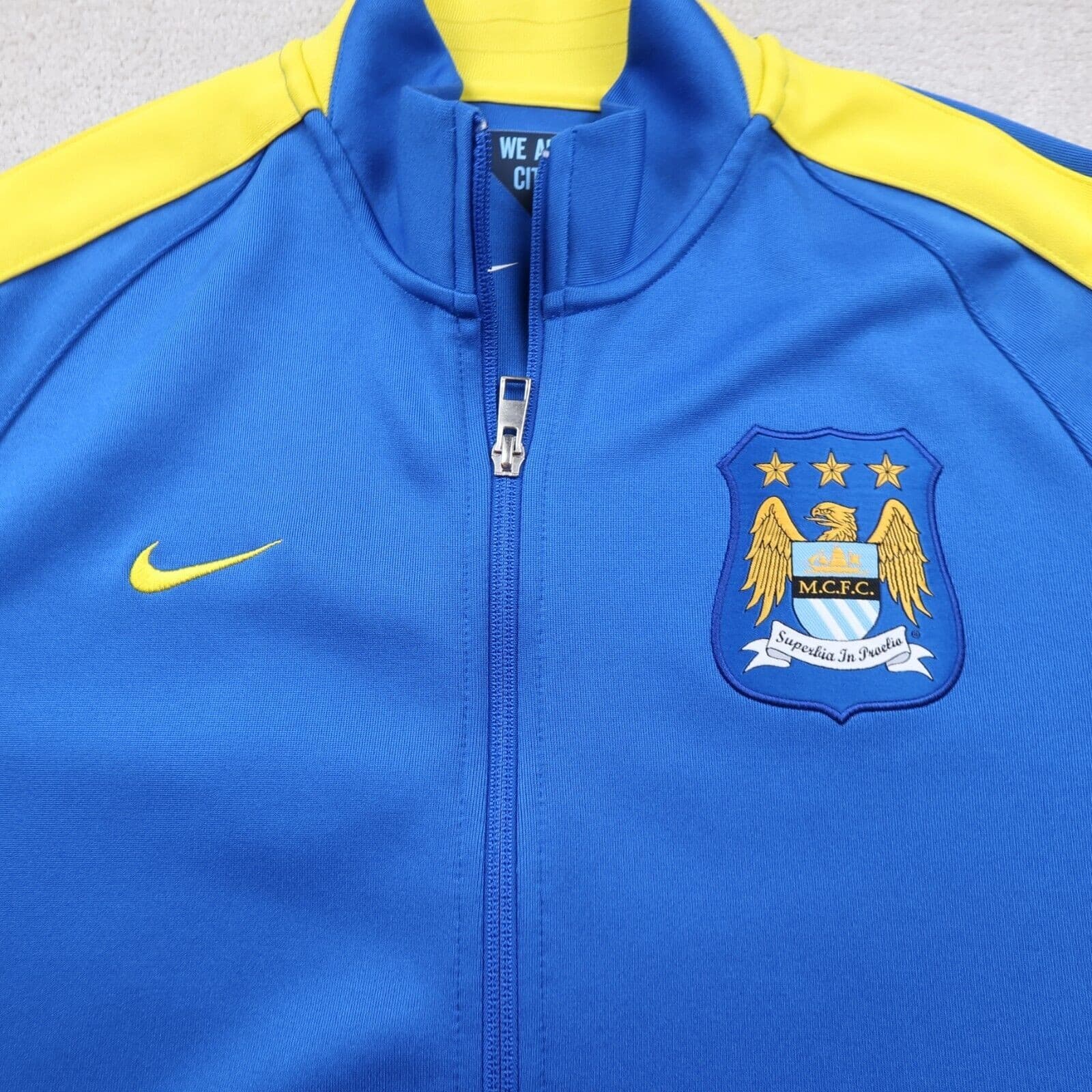 Manchester City Tracksuit Top Large Blue 2014 2015 Full Zip Nike Jacket MCFC photo 3