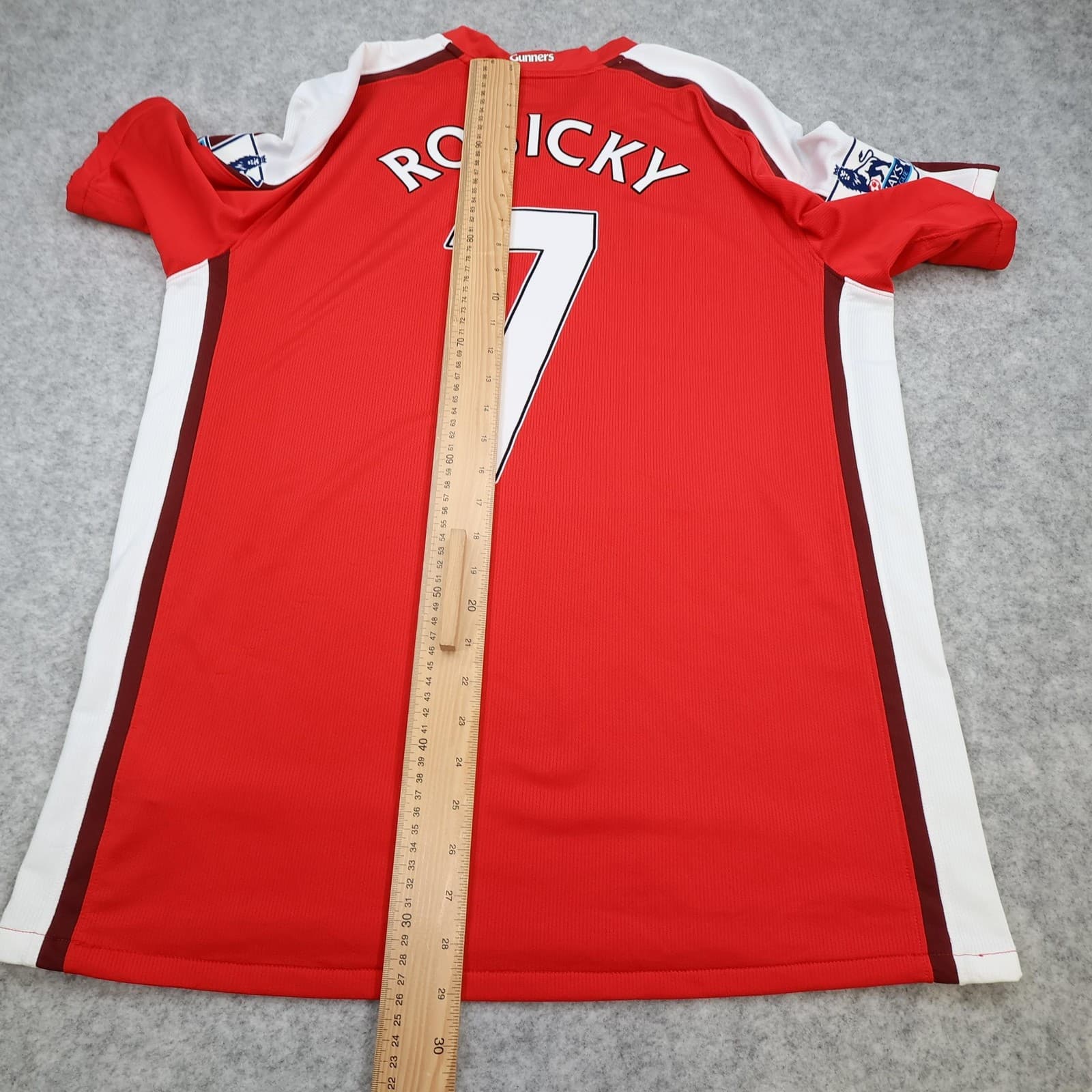 Arsenal Shirt Mens Large Red Home 2008 2010 EPL Nike Soccer Jersey Rosicky 7 photo 13