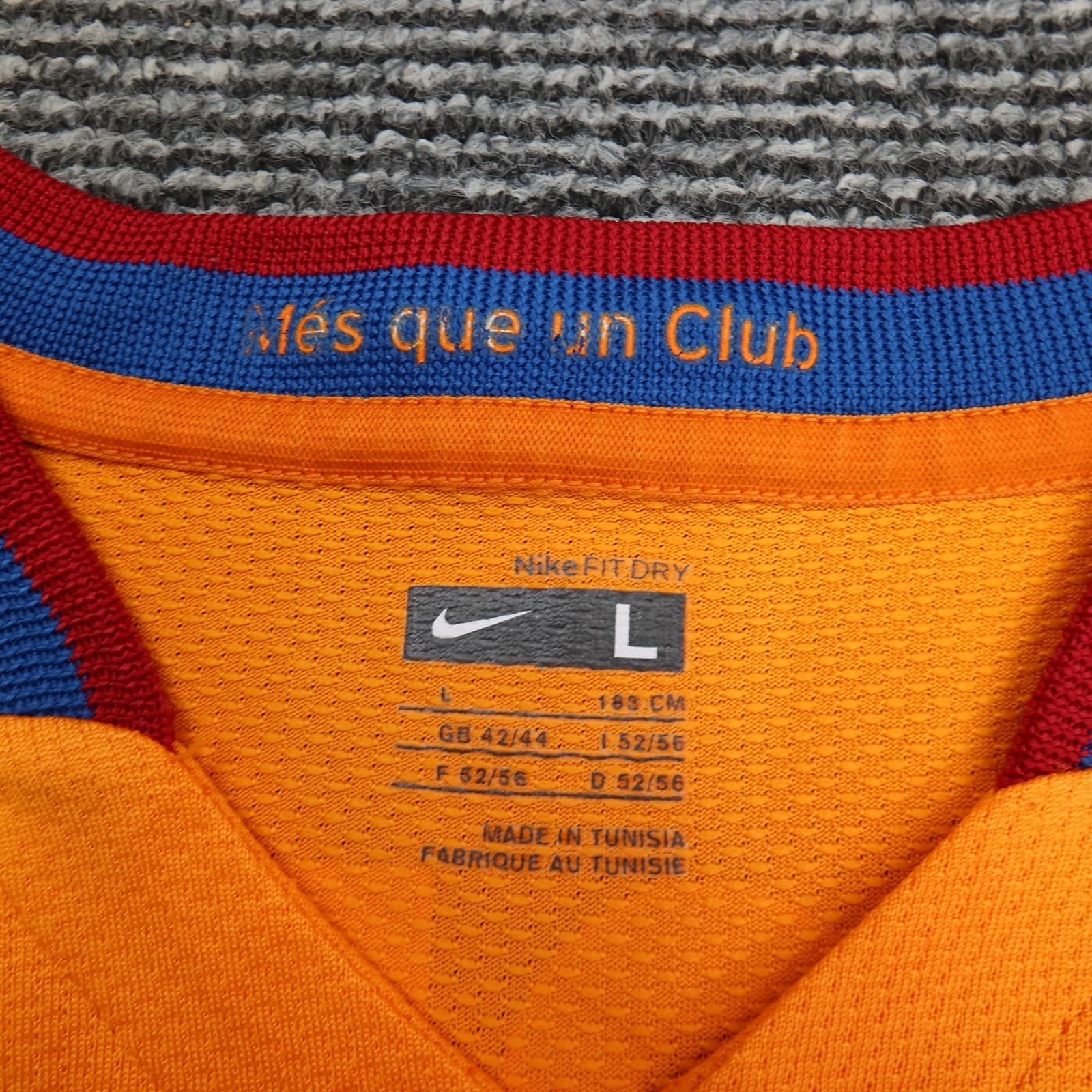 Barcelona Shirt Large Orange Away 2006 2008 Nike Football Diego Maradona Jersey photo 7