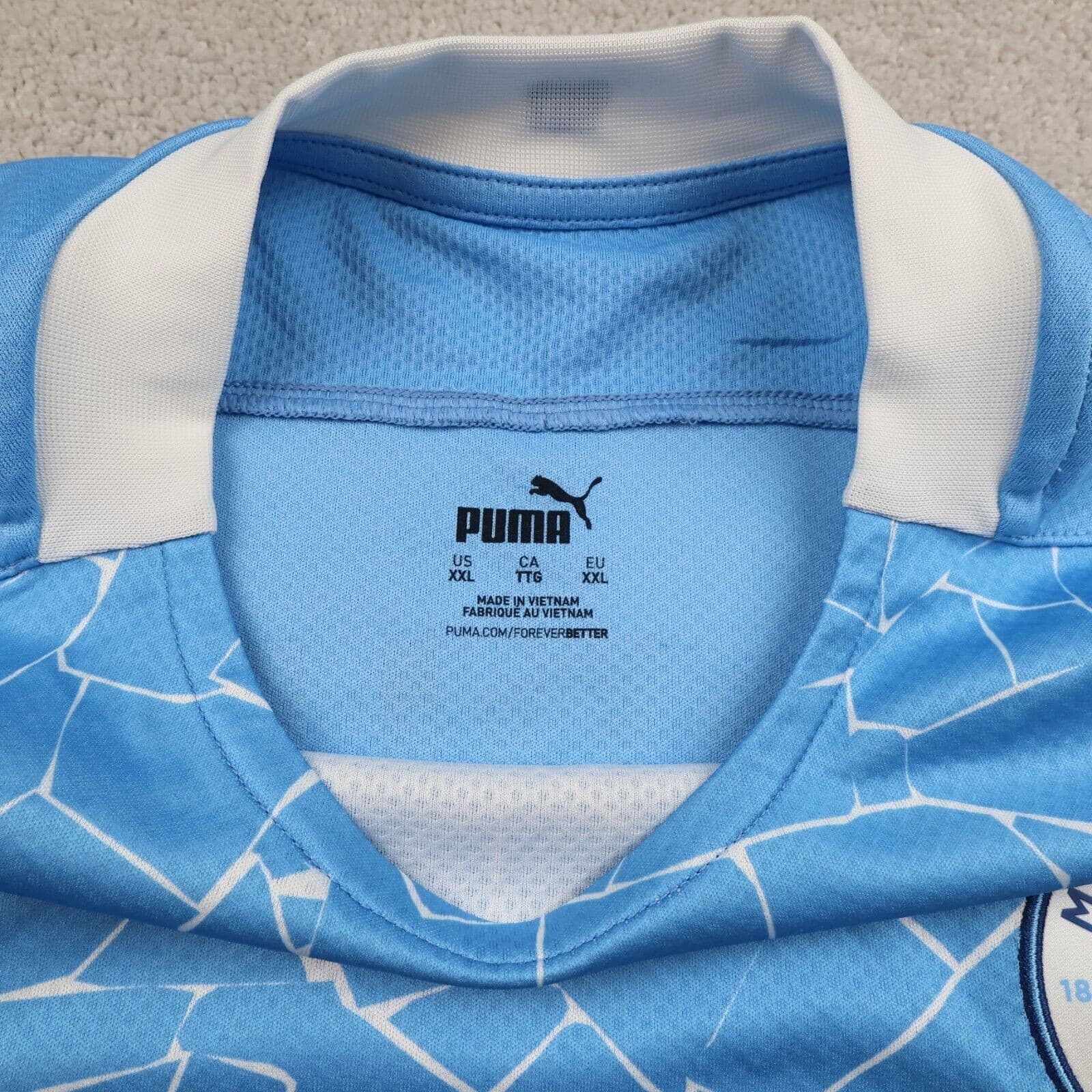 Manchester City Shirt 2XL Blue Home Kit 2020 2021 Puma Jersey Kevin De Bruyne 17 photo 5