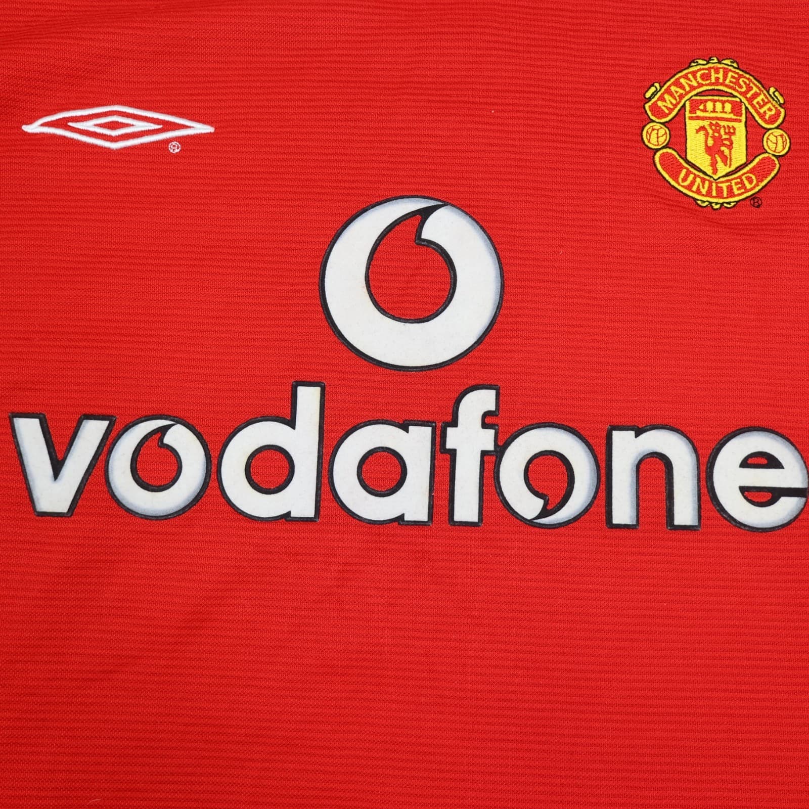 Vintage Manchester United Shirt Large Red Home 2000 2002 Umbro Jersey Football photo 6