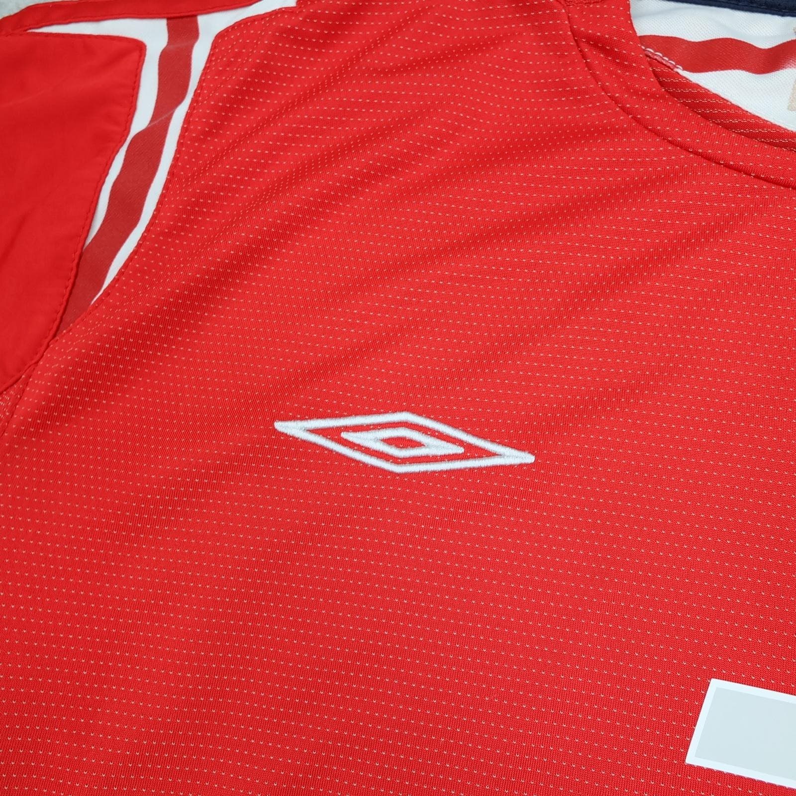 Vintage England Away Shirt Mens XL Red 2004 2006 Umbro Beckham Jersey photo 8