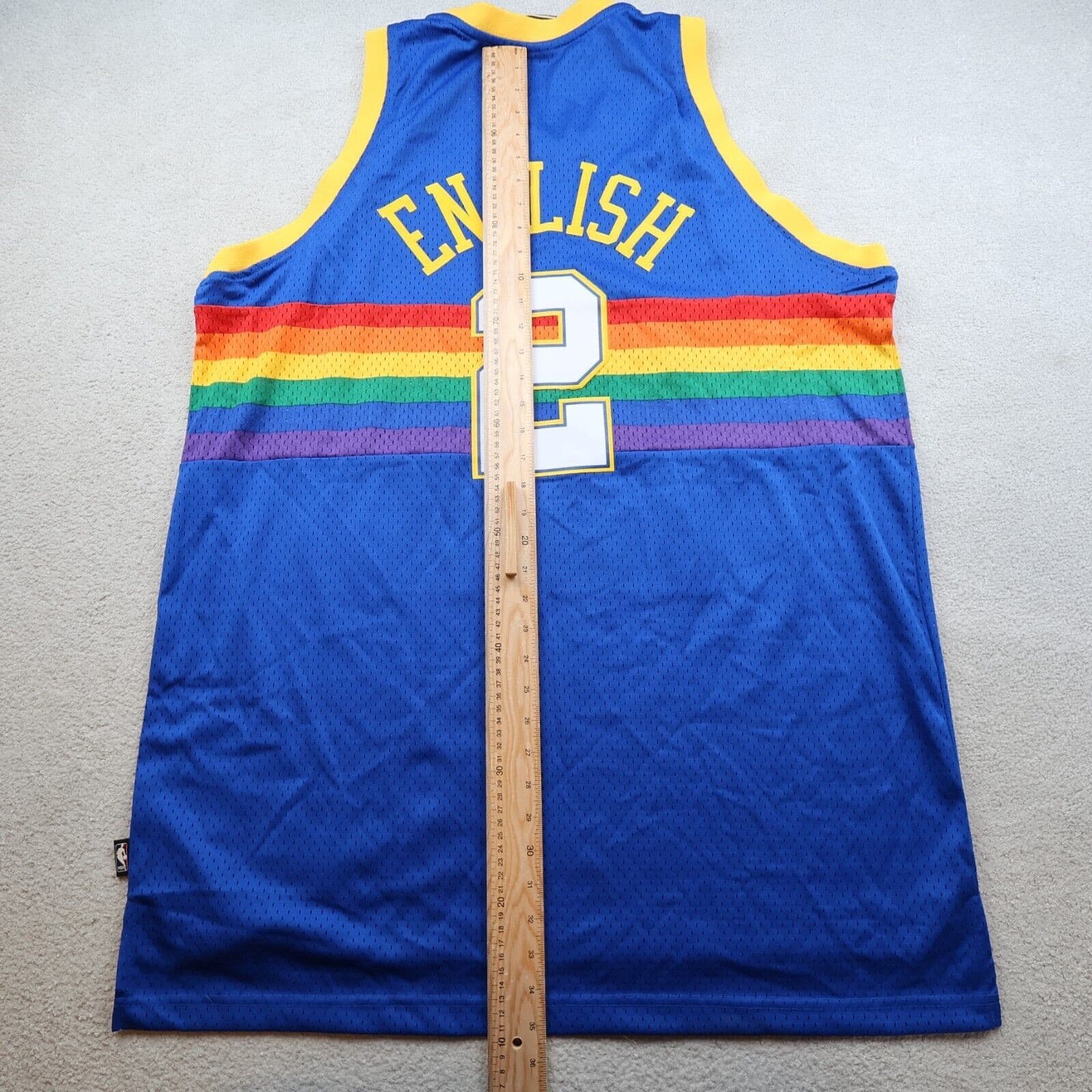 Denver Nuggets Jersey 2XL Reebok NBA Alex English Hardwood Classics 1987 1988 photo 16