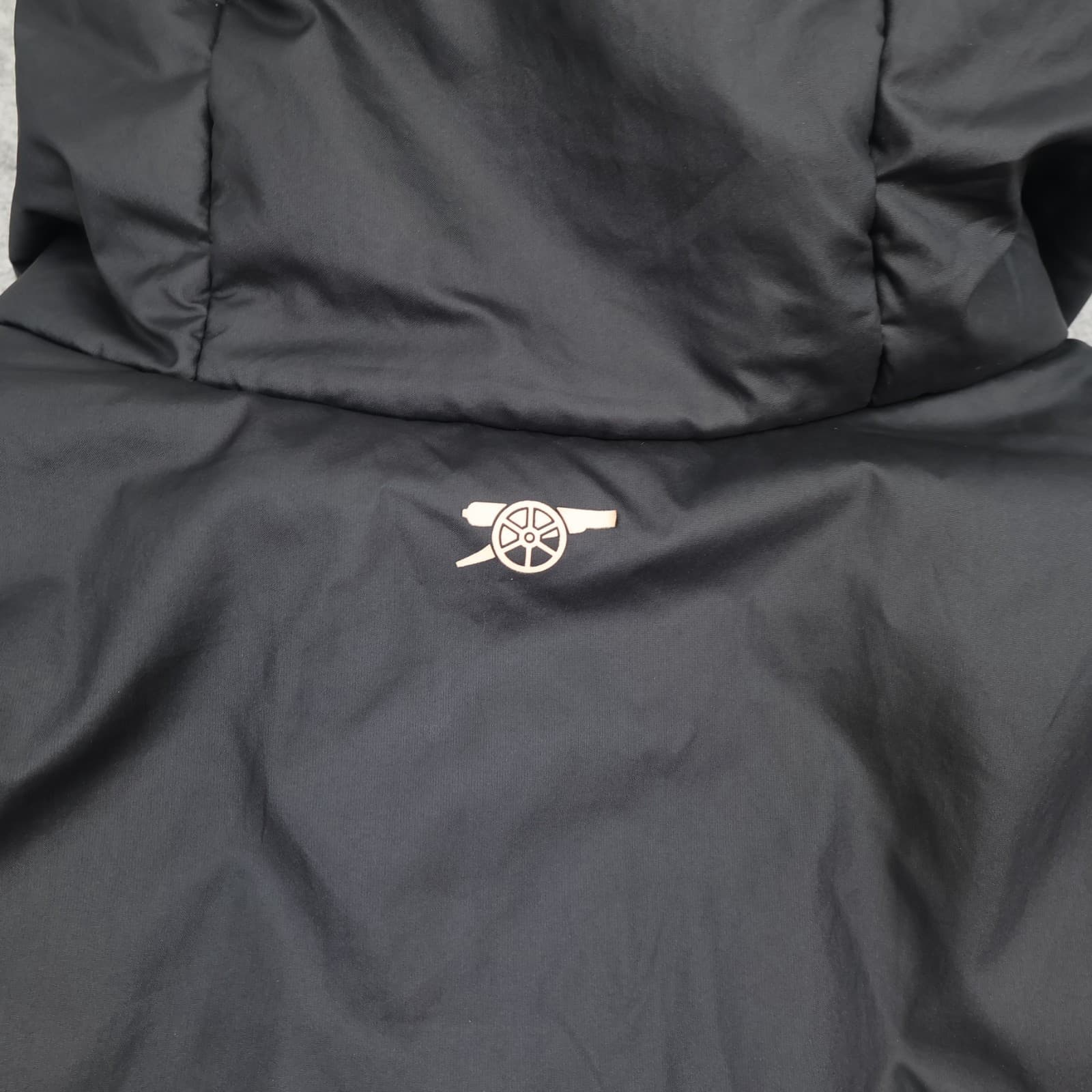Arsenal Jacket Large Black Winter Adidas Padded Long Bench Coat 2020 2021 photo 16