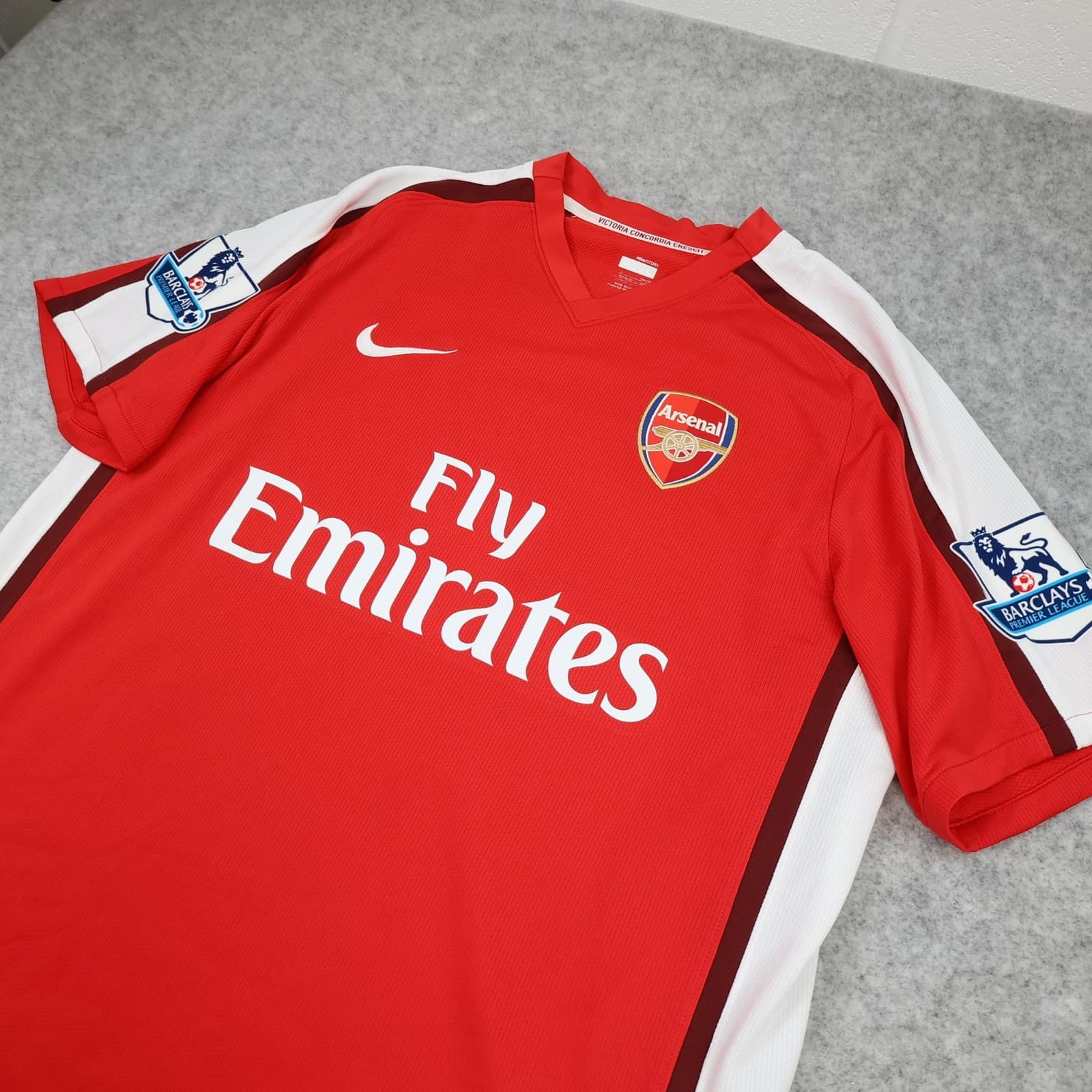 Arsenal Shirt Mens Large Red Home 2008 2010 EPL Nike Soccer Jersey Rosicky 7 photo 6