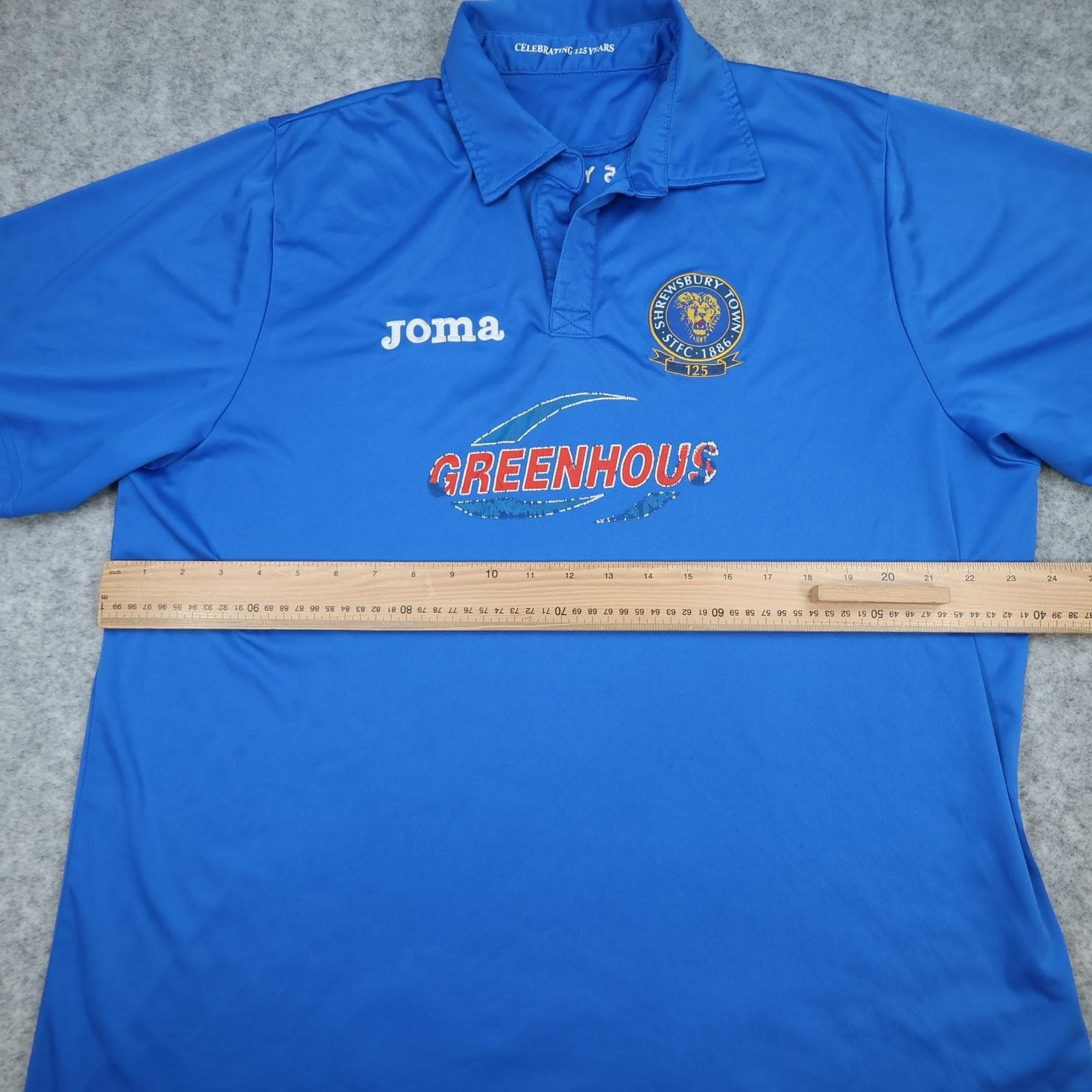 Shrewsbury Town Shirt Mens XL Blue 2010 2011 Home Joma Greenhous 125 Years photo 9