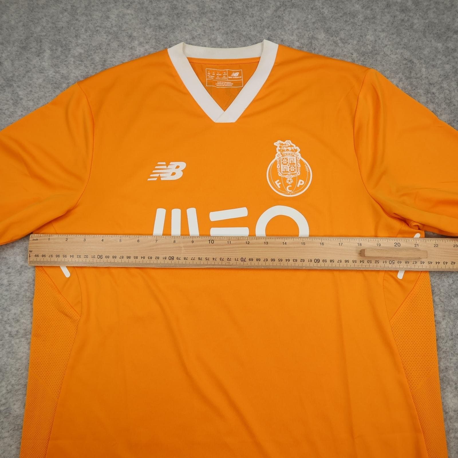 FC Porto Shirt Mens Large Orange Away 2017 2018 Football New Balance MEO Jersey photo 9