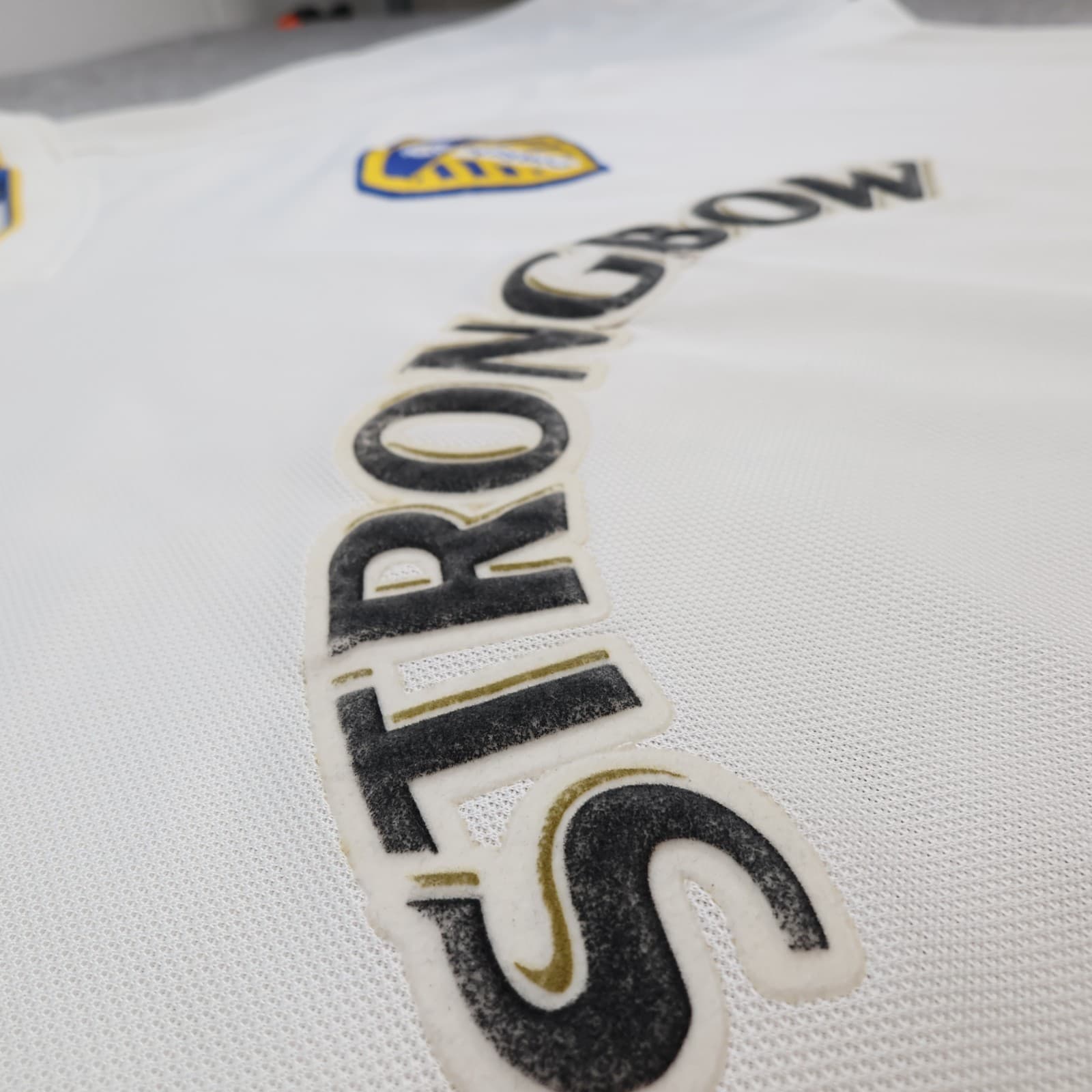 Vintage Leeds United Shirt 2XL White Home Kit 2000 2002 Jersey Strongbow XXL photo 9