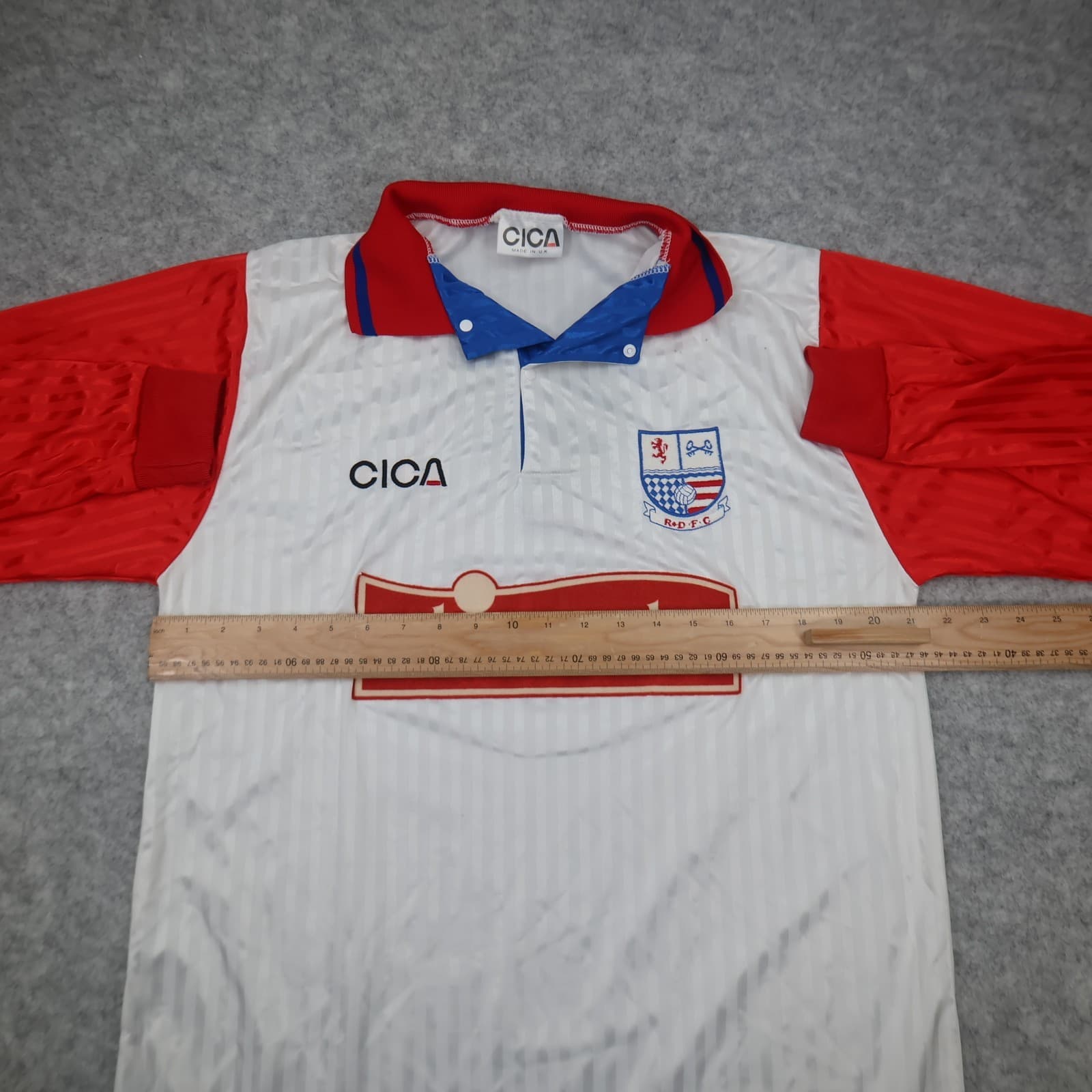 Vintage Rushden and Diamonds Home Shirt White Red Large 1997 1998 Soccer Jersey photo 13