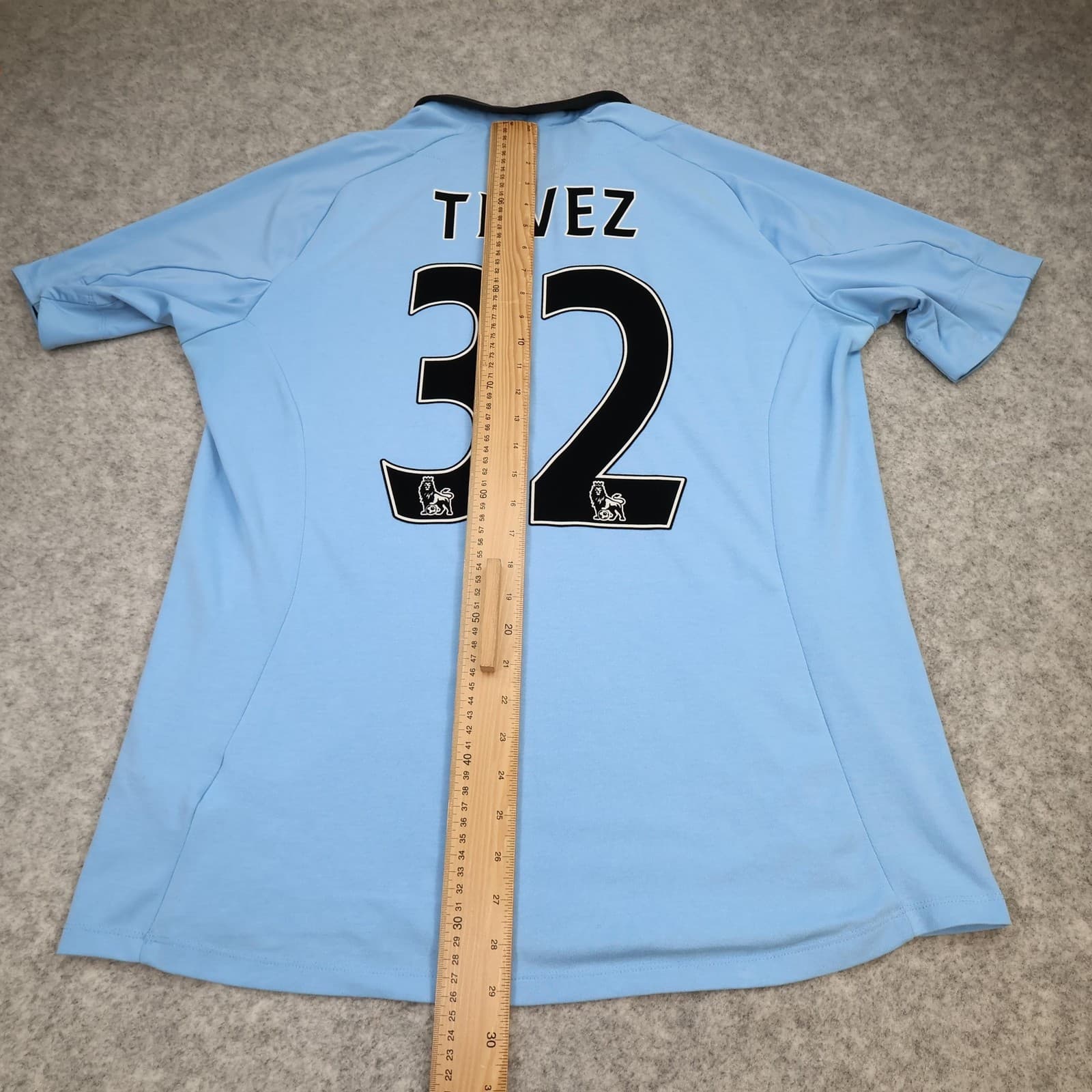 Manchester City Shirt Mens Large Blue Home 2012 2013 Umbro Tevez Soccer Jersey photo 12