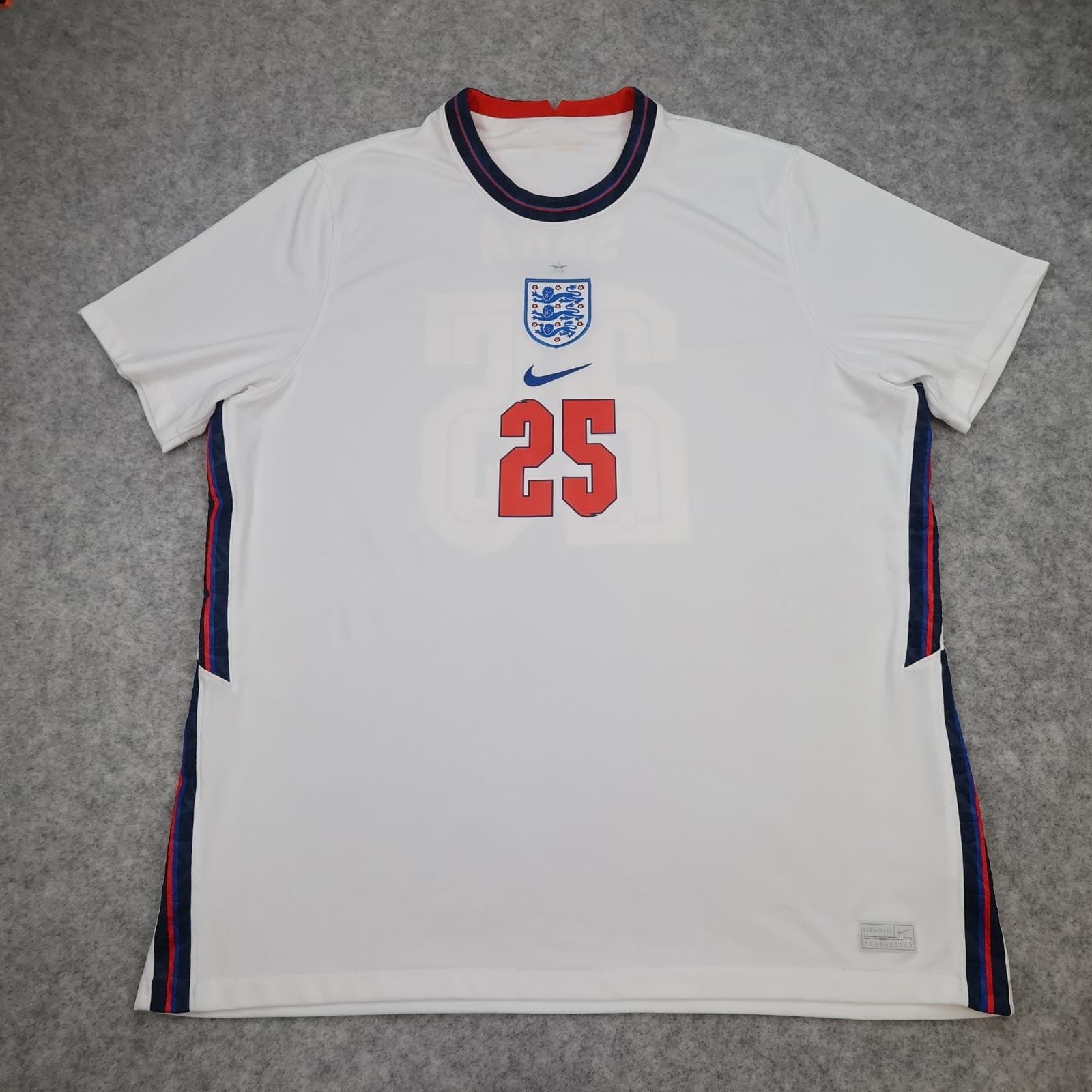 England Home Shirt Mens 2XL White 2020 2021 Football Nike Dri Fit Saka 25 photo 3