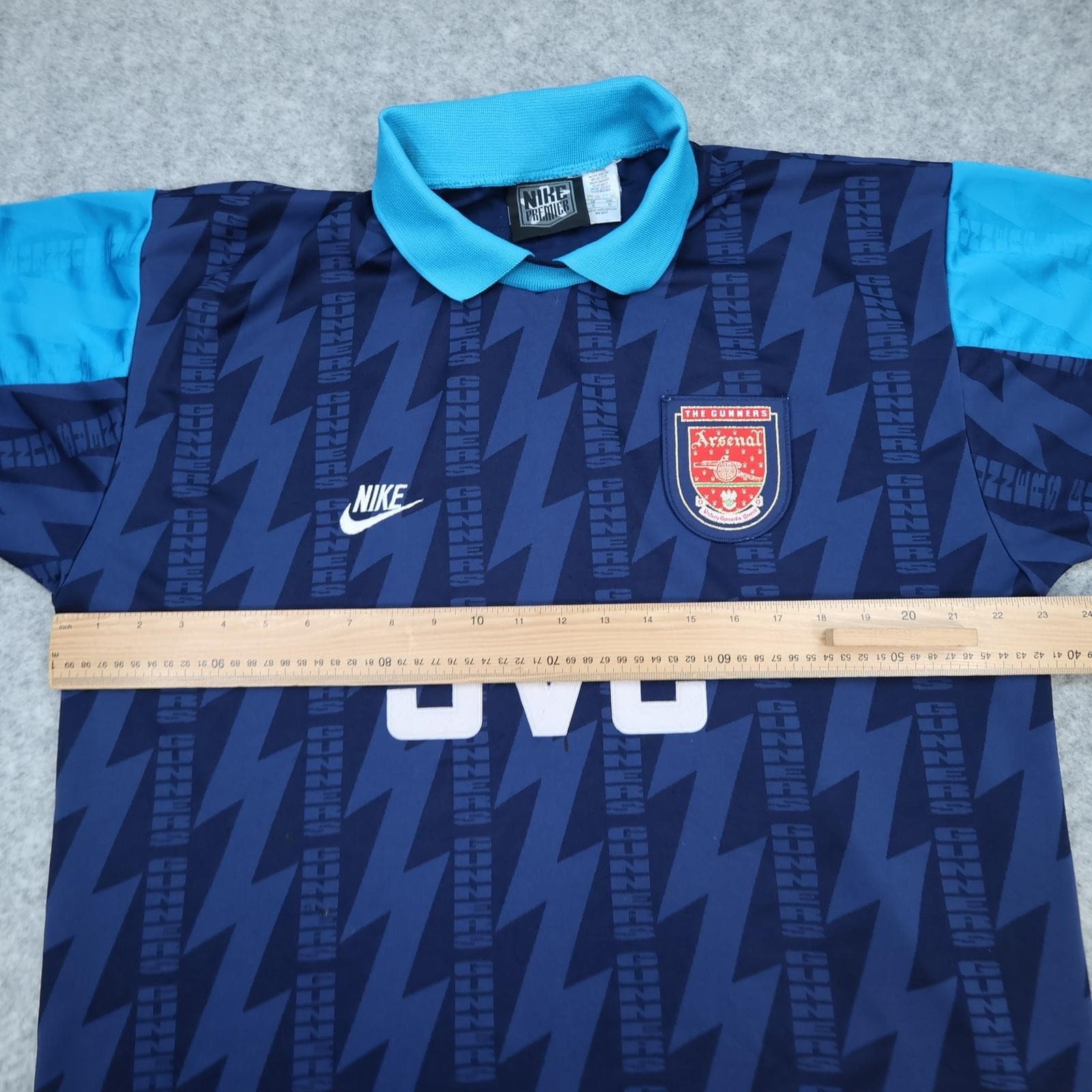 Vintage Arsenal Away Shirt Mens XL Blue 1994 1995 Football Nike JVC Jersey photo 12
