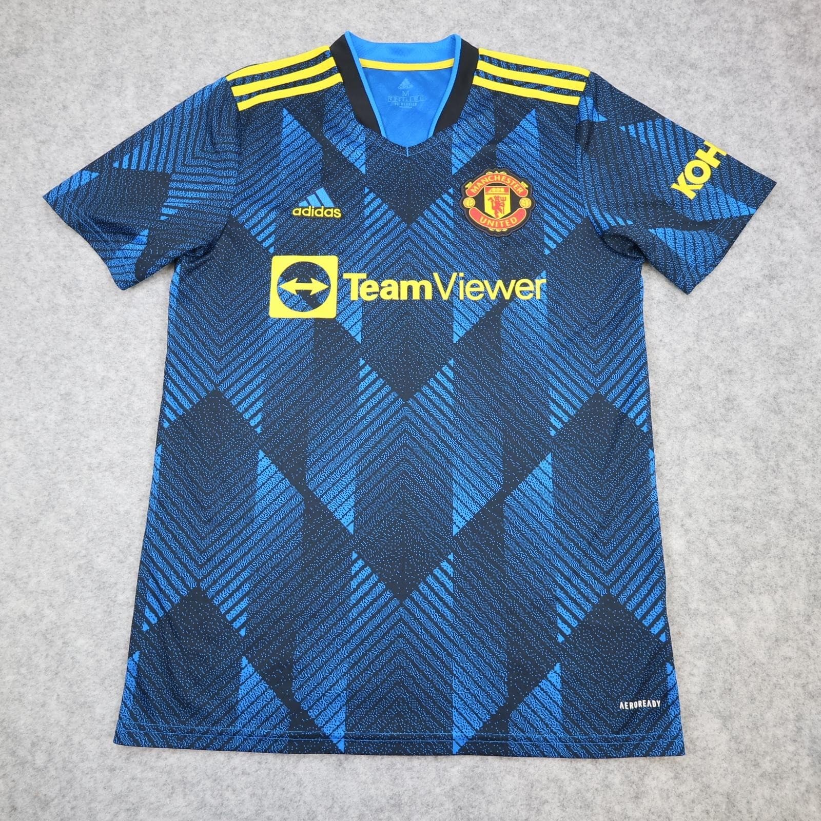 Manchester United Shirt Mens Medium 3rd Kit 2021 2022 Football Adidas Ronaldo 7 photo 2