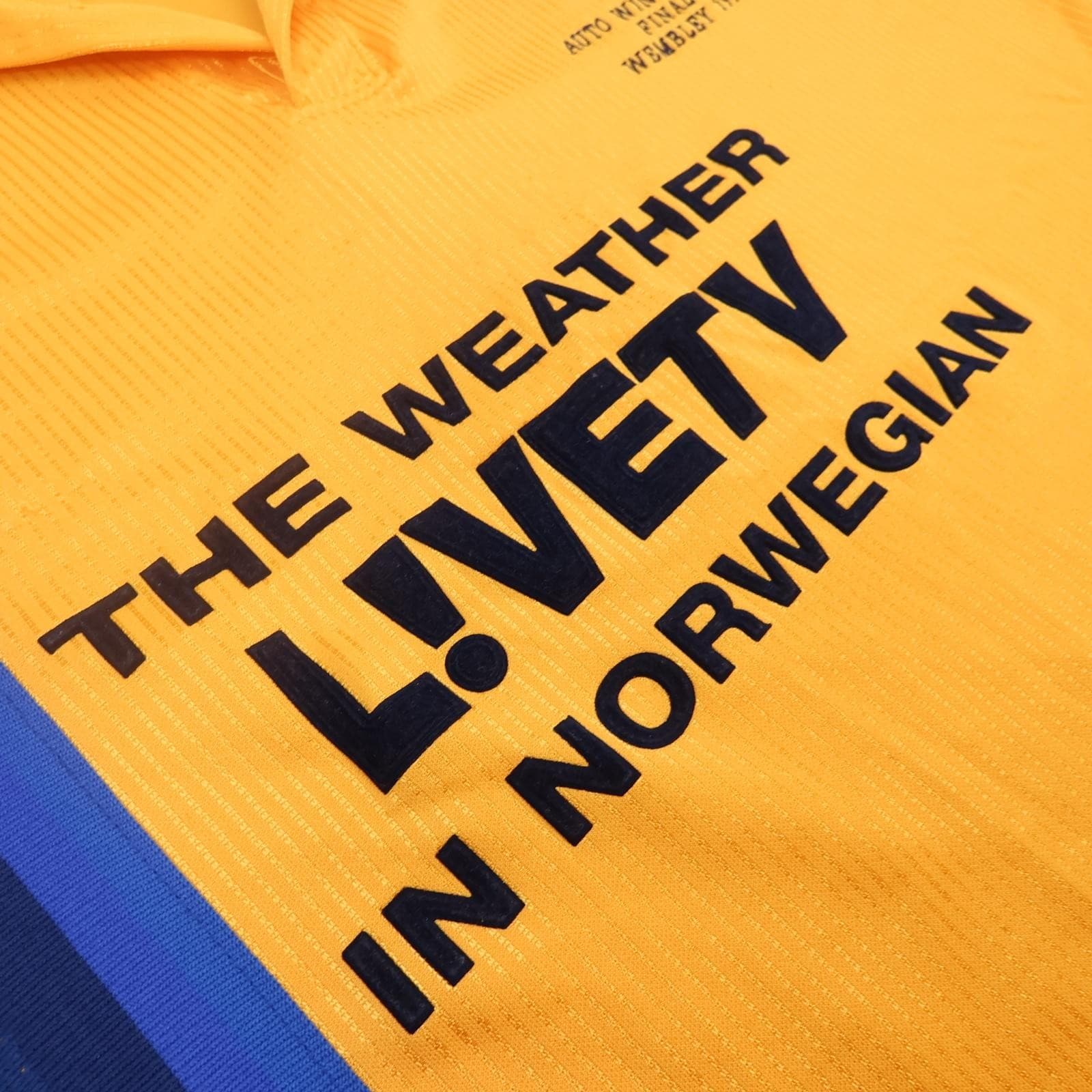 Vintage Millwall Away Shirt Mens 2XL Yellow Asics LIVETV Wembley 1998 1999 photo 4