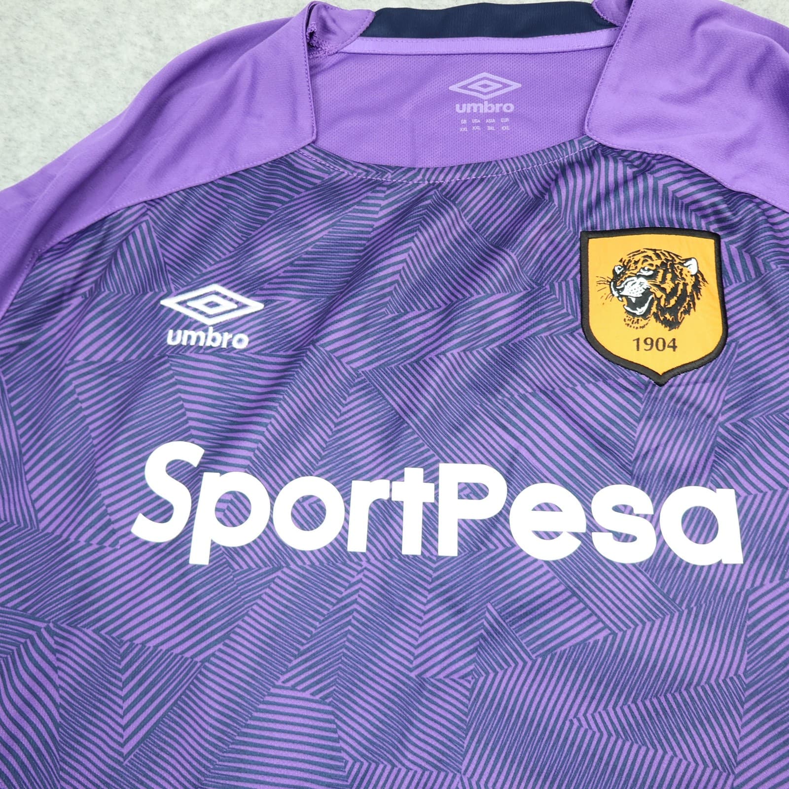 Hull City Goalkeeper Shirt Mens XXL Purple EFL Football Umbro SportPesa Long 12 photo 3