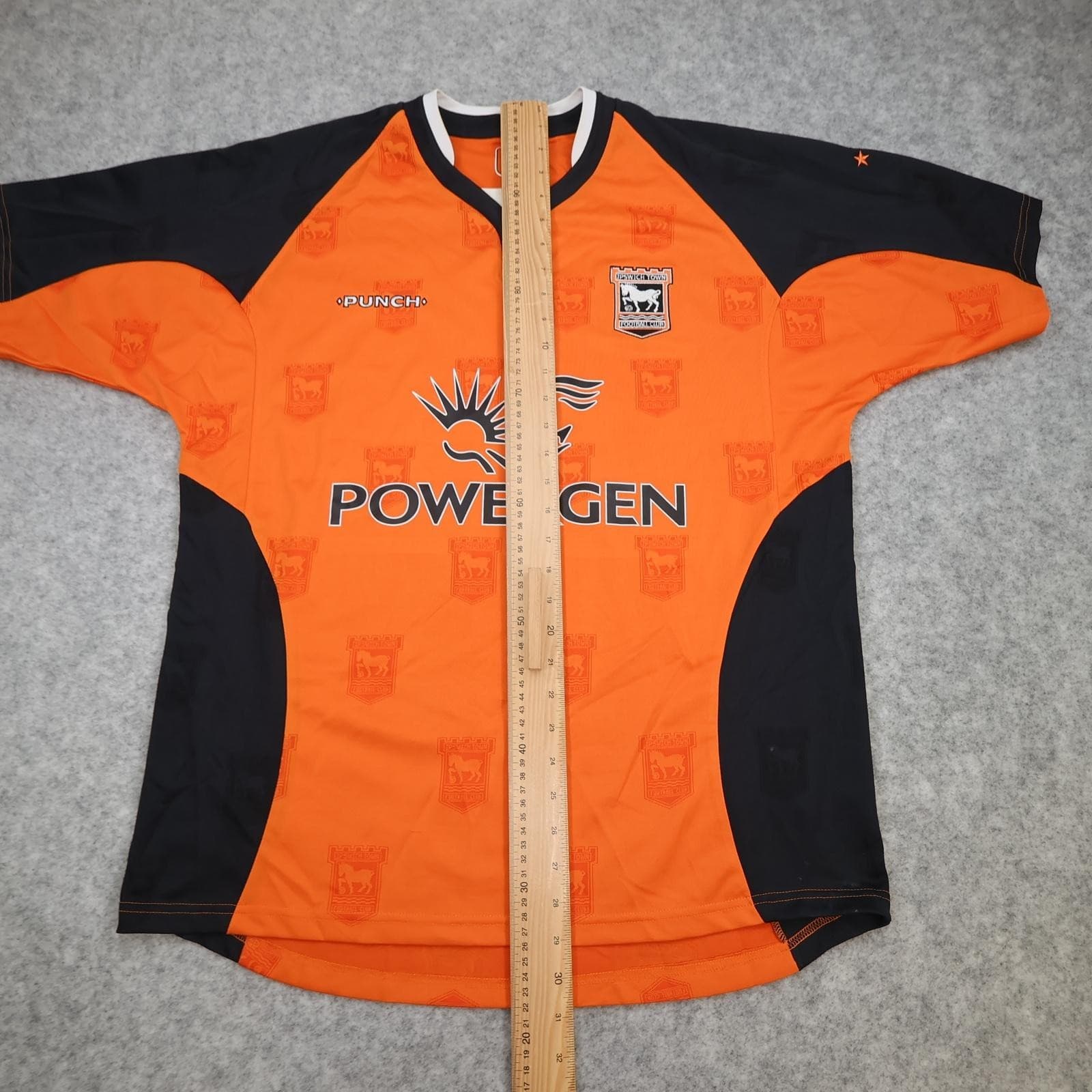 Ipswich Town Shirt Mens Large Orange Away 2004 2006 Punch Powergen Soccer Jersey photo 12