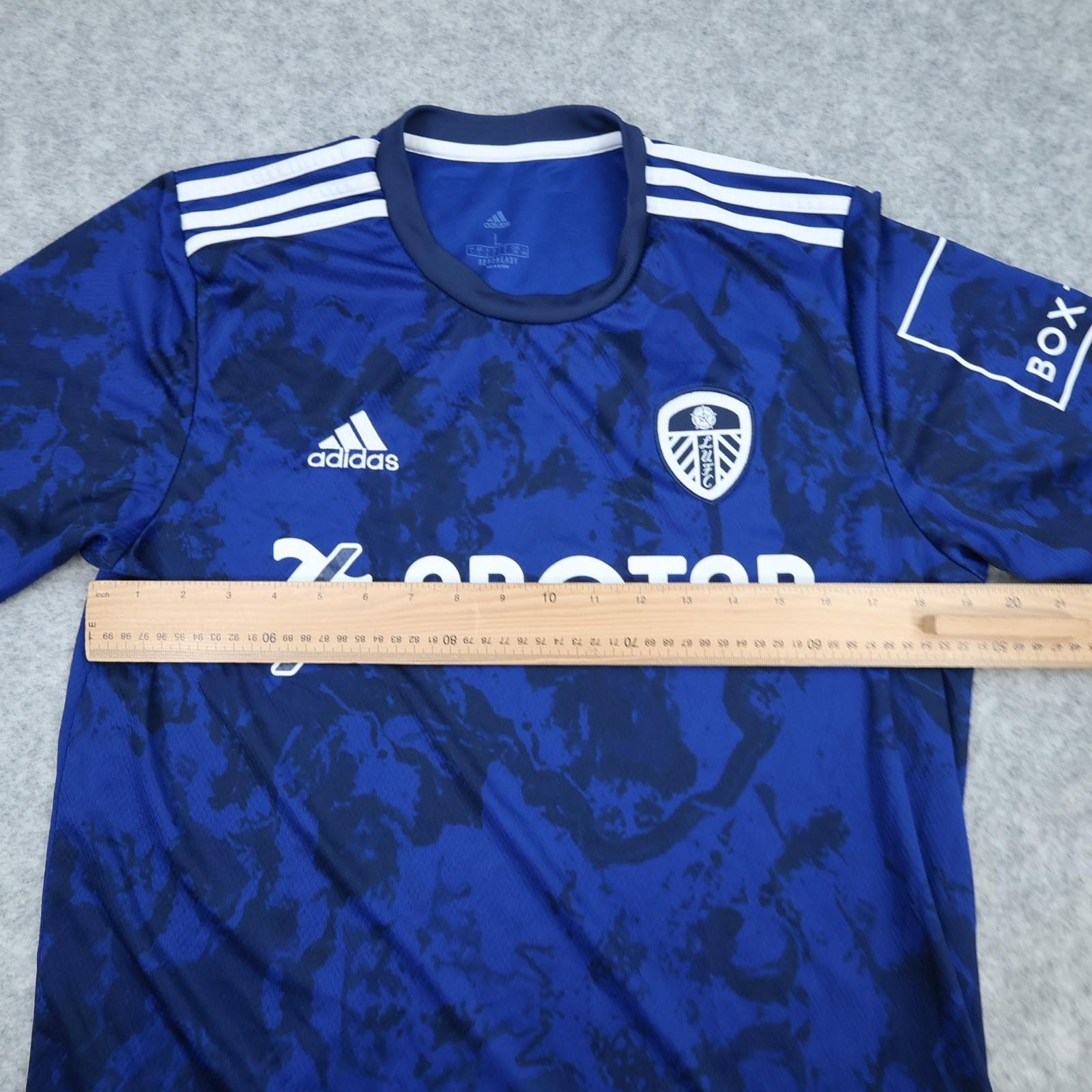 Leeds United Shirt Mens Large Blue 2021 2022 Football Adidas Soccer Jersey photo 10
