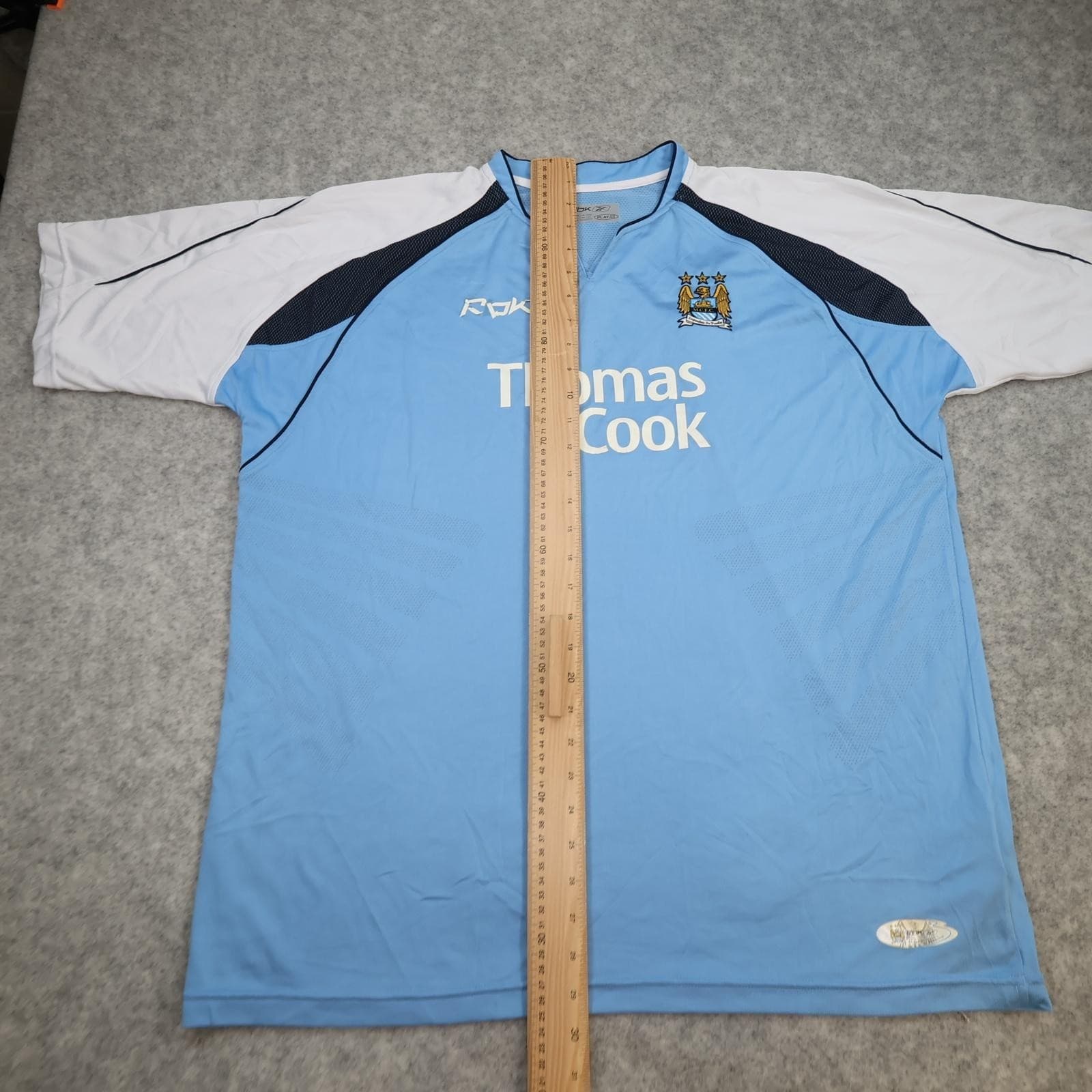 Manchester City Shirt Mens 2XL Blue Home 2006 2007 Reebok Thomas Cook Jersey photo 11