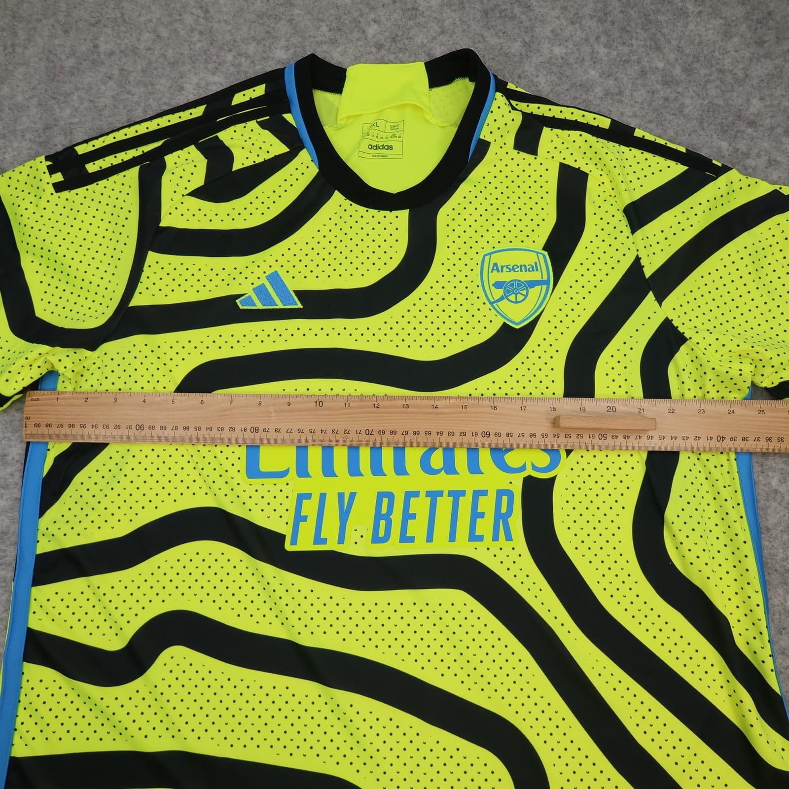 Arsenal Away Shirt Mens 2XL Yellow 2023 2024 Football Adidas Soccer Jersey photo 10