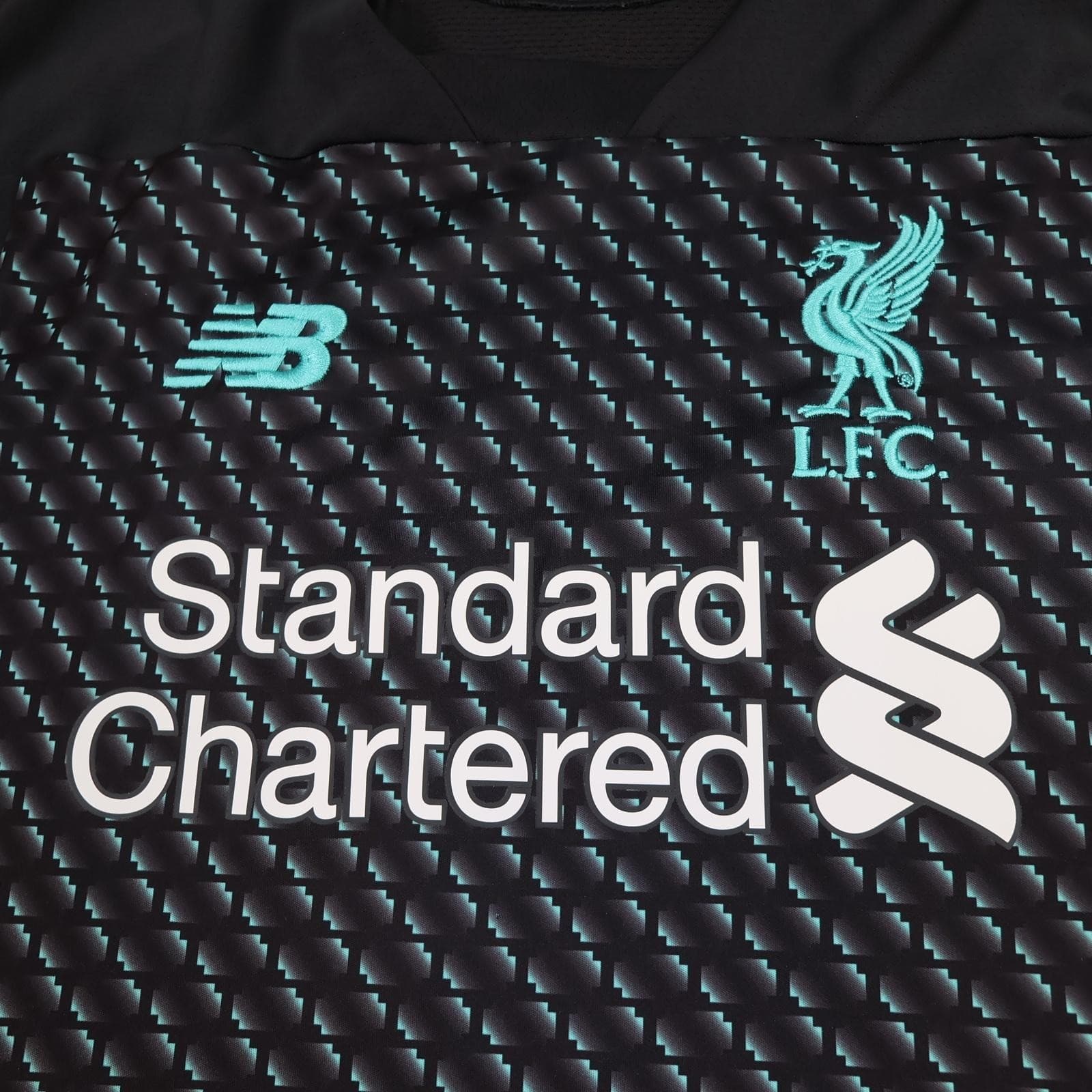 Liverpool Shirt Mens Medium Black 3rd Kit 2019 2020 Football New Balance Jersey photo 3