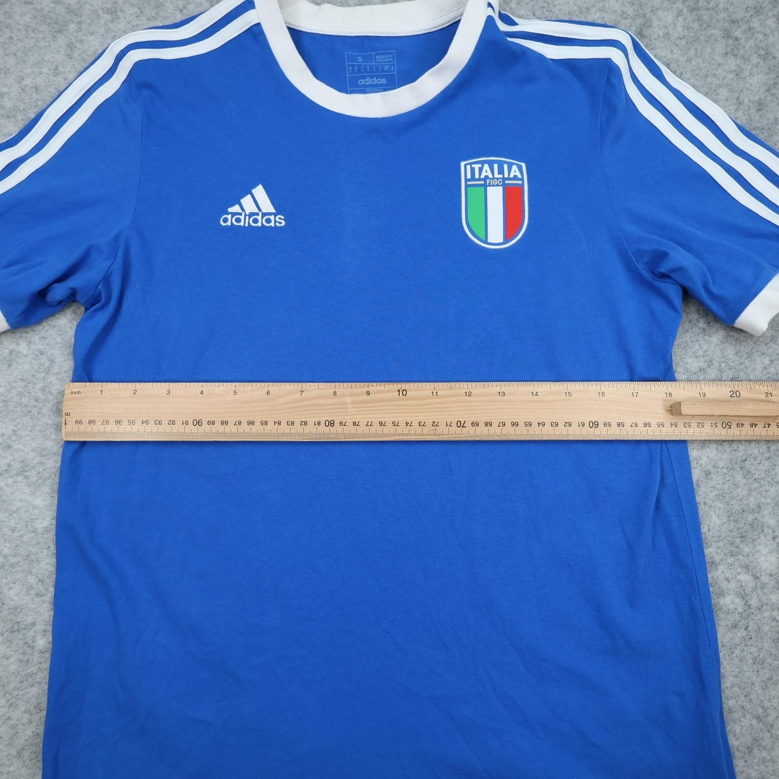 Italy Home Shirt Mens Small Blue 2022 Football Adidas Italia FIGC Top Jersey photo 8