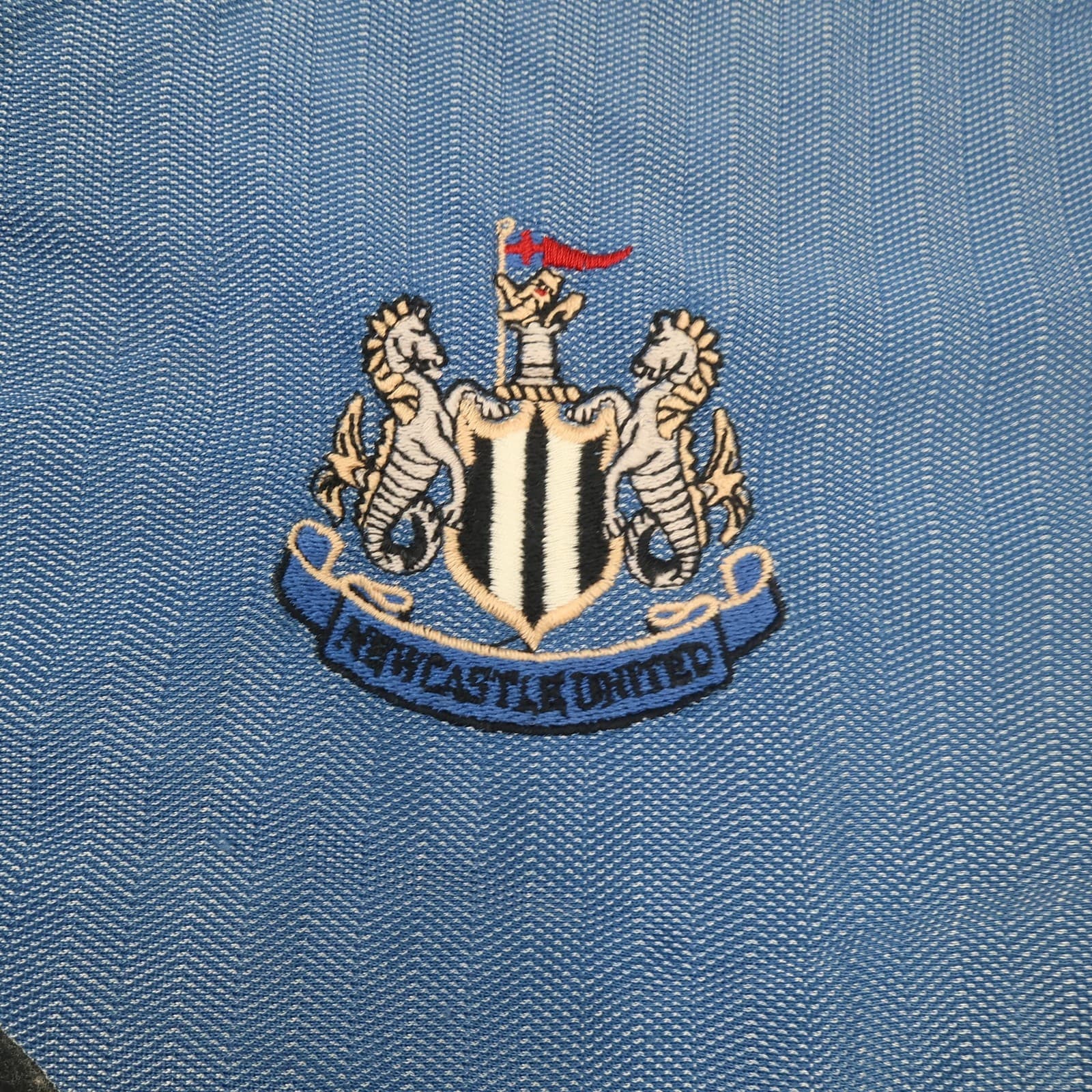 Vintage Newcastle United Shirt Mens Large Blue Away Adidas Brown Ale 1996 1997 photo 5