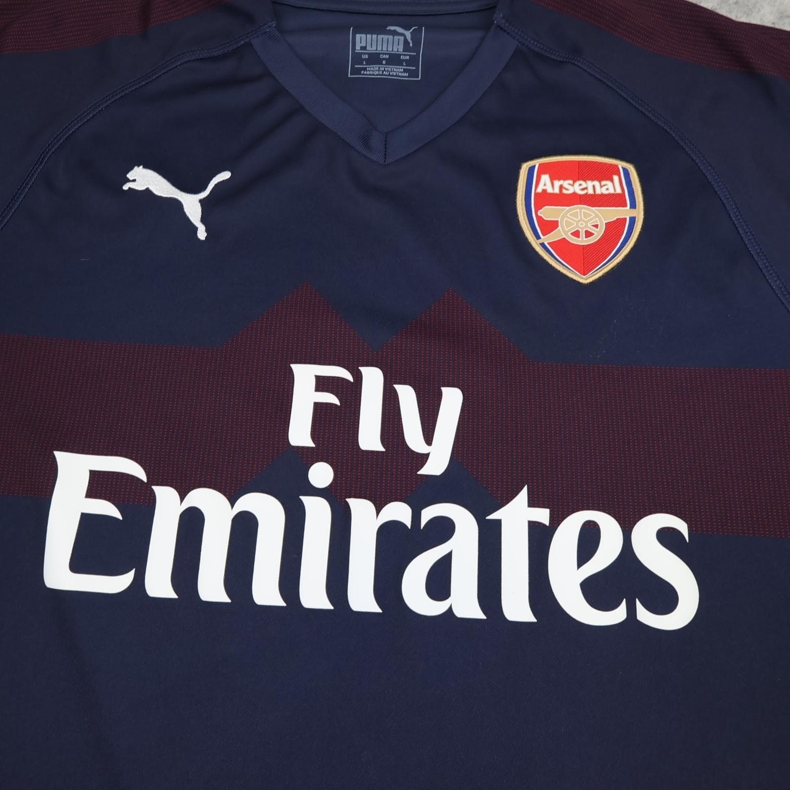 Arsenal Shirt Mens Large Blue 2018 2019 Away Puma Mesut Ozil 10 Soccer Jersey photo 3
