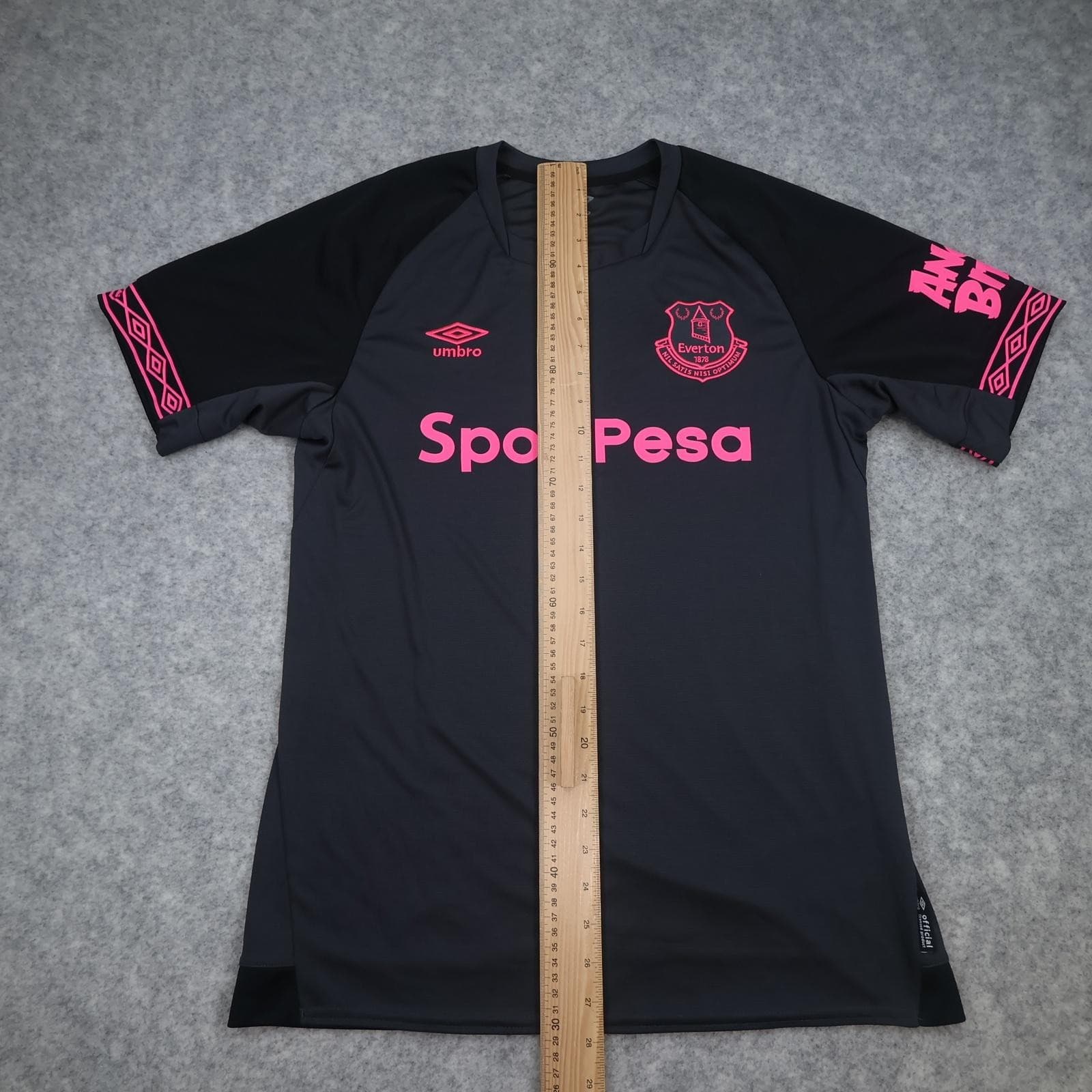 Everton Shirt Mens Medium Grey Away Kit 2018 2019 Football Umbro Jersey photo 14