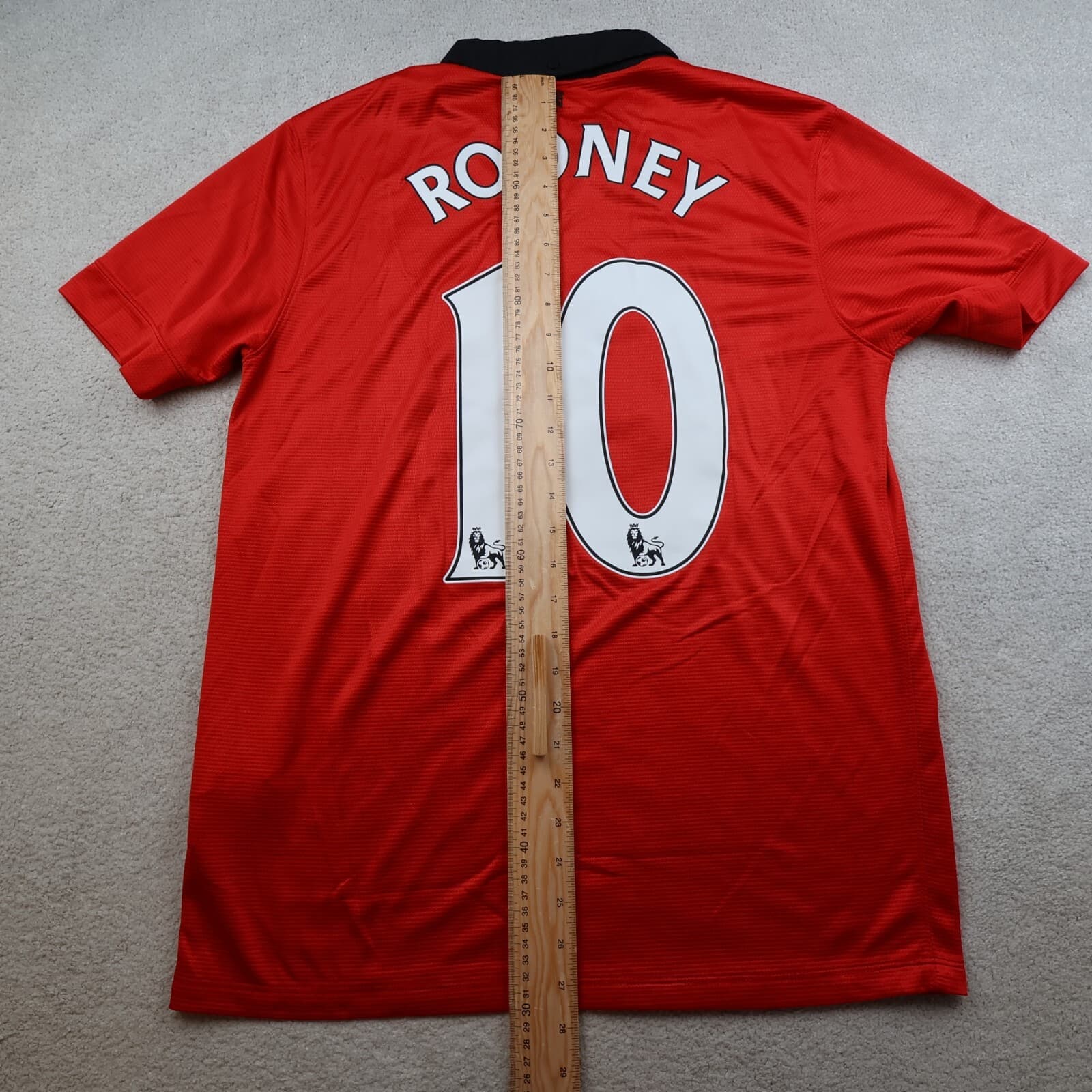 Manchester United Shirt Large Red Home Kit 2013 2014 Nike Jersey Wayne Rooney photo 12