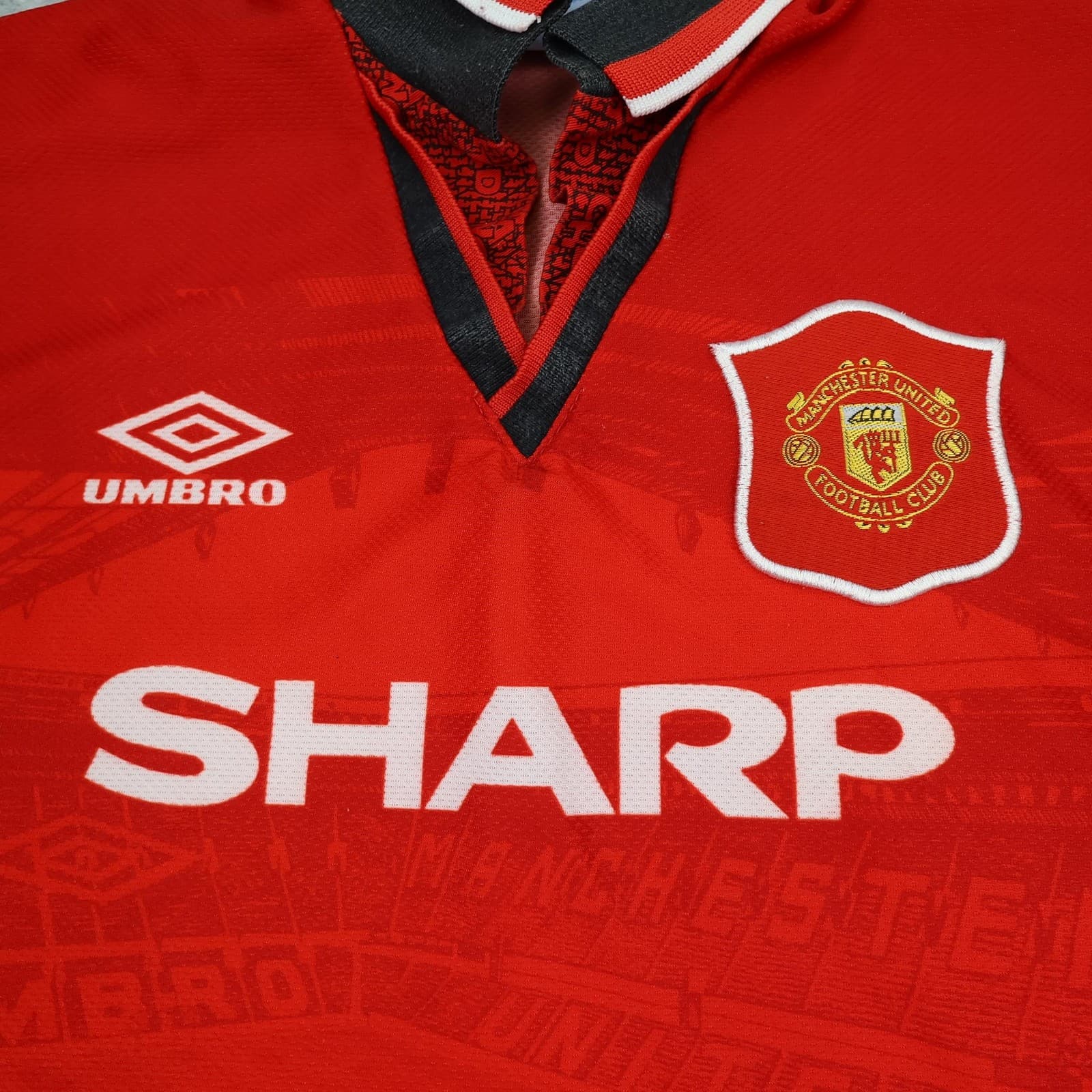 Vintage Manchester United Shirt Kids 12-13 Years Red Home 1996 1998 Umbro Jersey photo 3