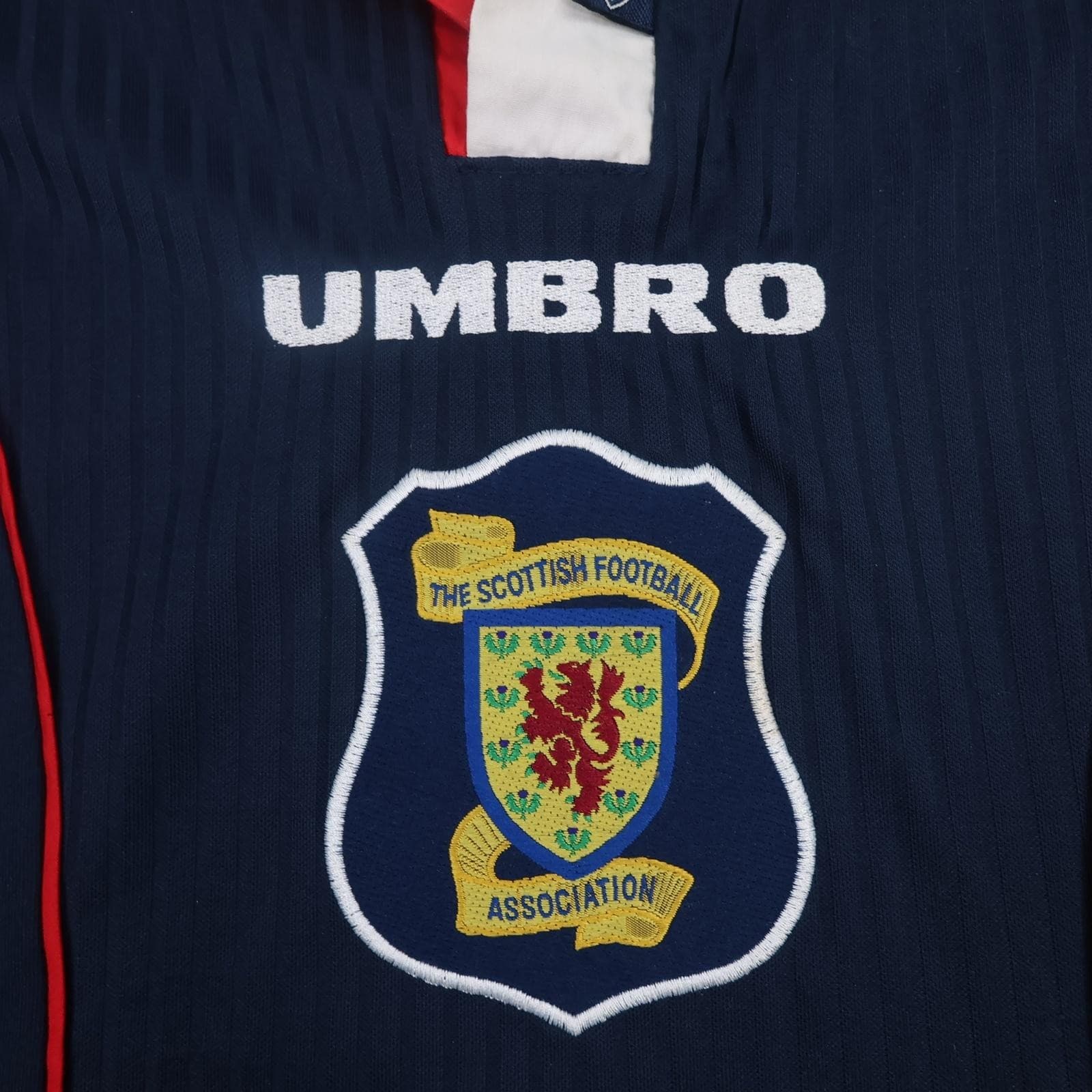 Vintage Scotland Home Shirt Mens Large Blue Football Umbro 1996 1998 Jersey photo 4