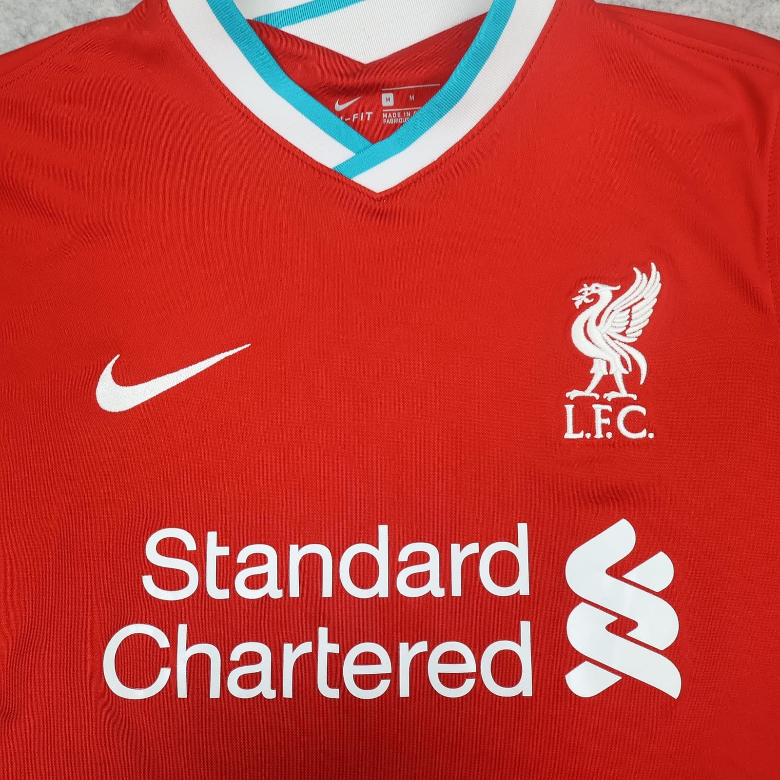 Liverpool Shirt Mens Medium Red Home 2020 2021 Football Nike Fabinho 3 Jersey photo 4