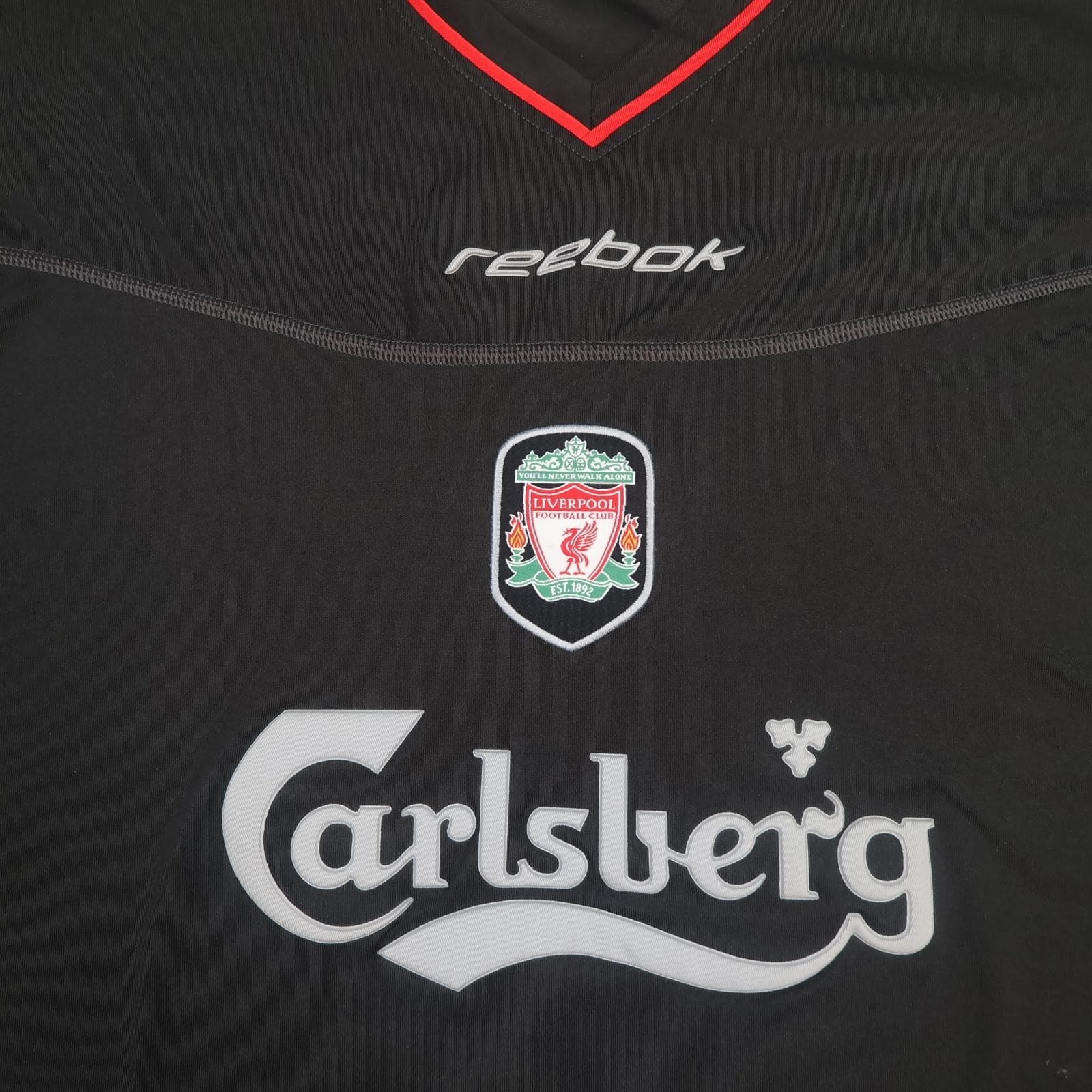 Vintage Liverpool Shirt Mens 2XL Black Away Kit 2002 2004 Reebok Carlsberg photo 2