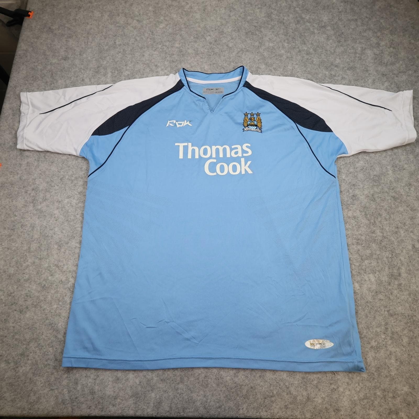 Manchester City Shirt Mens 2XL Blue Home 2006 2007 Reebok Thomas Cook Jersey
