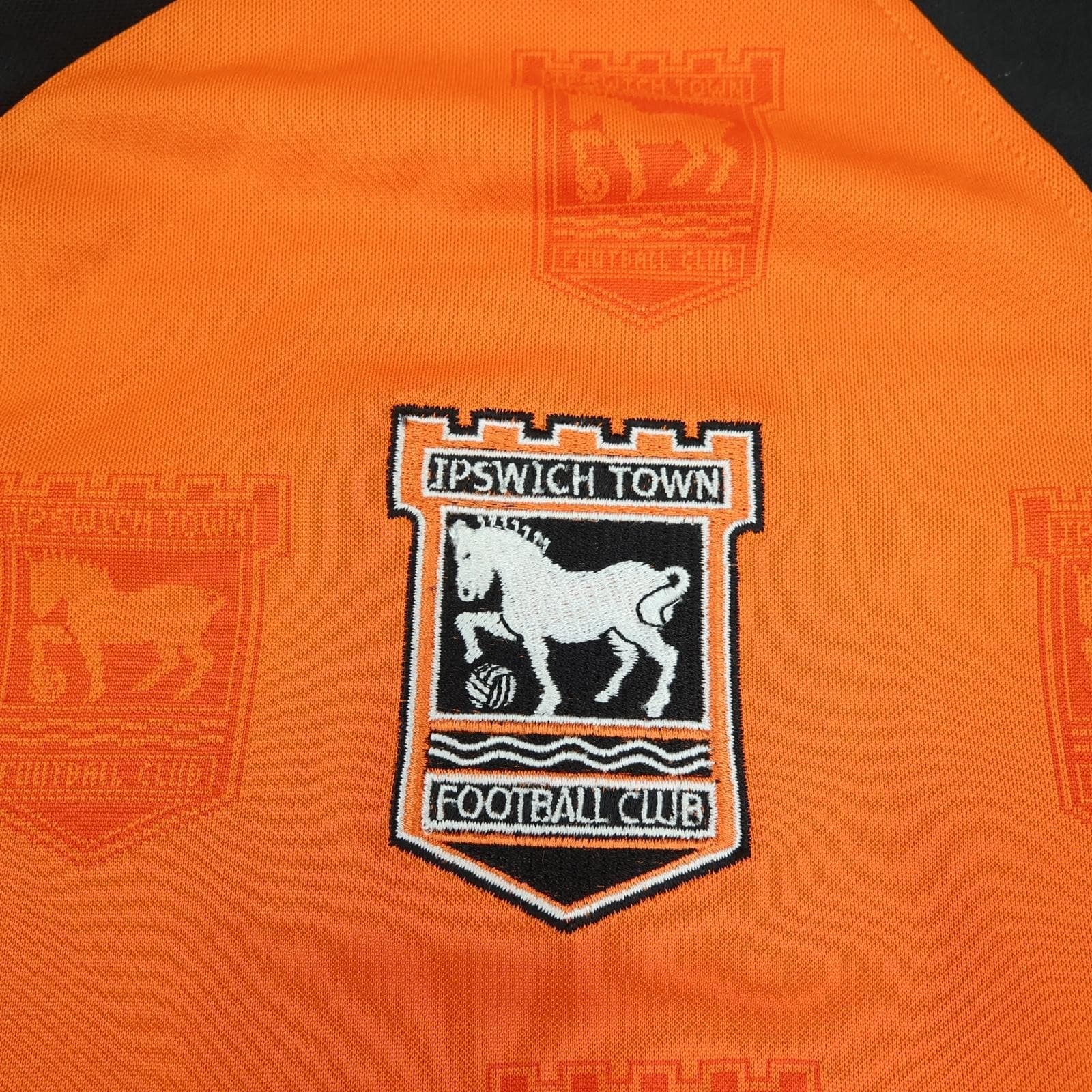 Ipswich Town Shirt Mens Large Orange Away 2004 2006 Punch Powergen Soccer Jersey photo 4