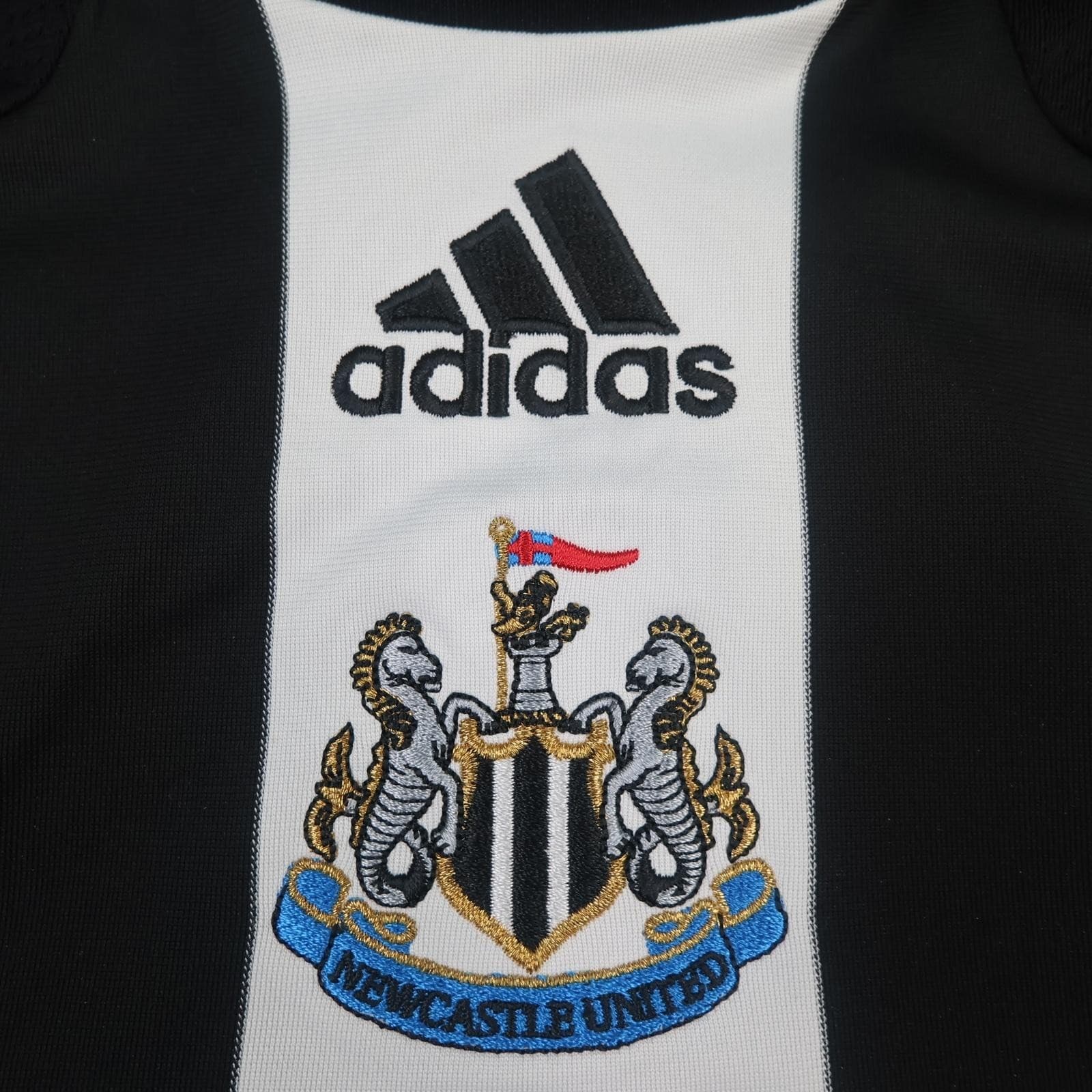 Newcastle United Shirt Mens Medium Black Home 2007 2009 Adidas Northern Rock photo 3