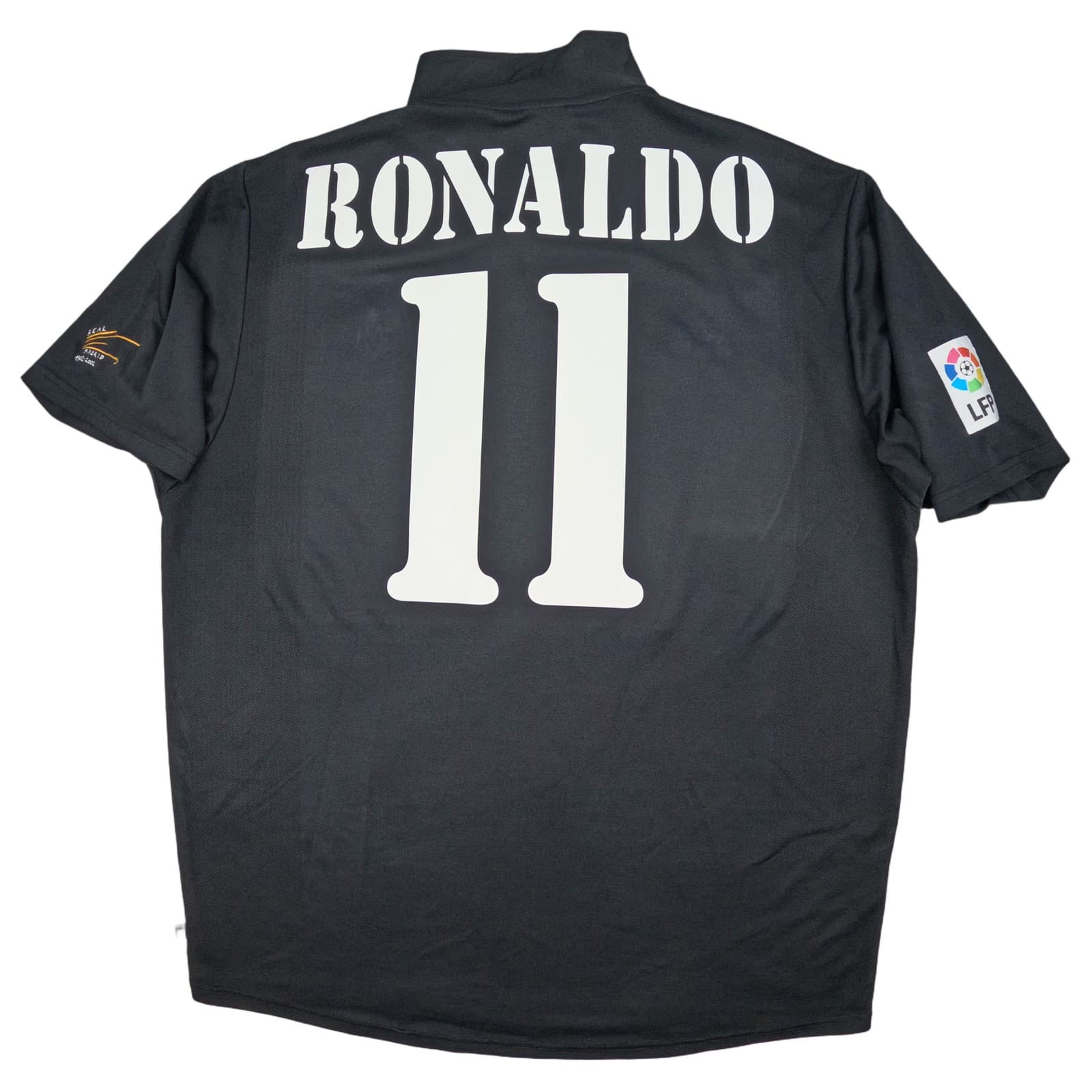Real Madrid Football Shirt Extra Large Black Away 2002 2003 adidas Ronaldo 11
