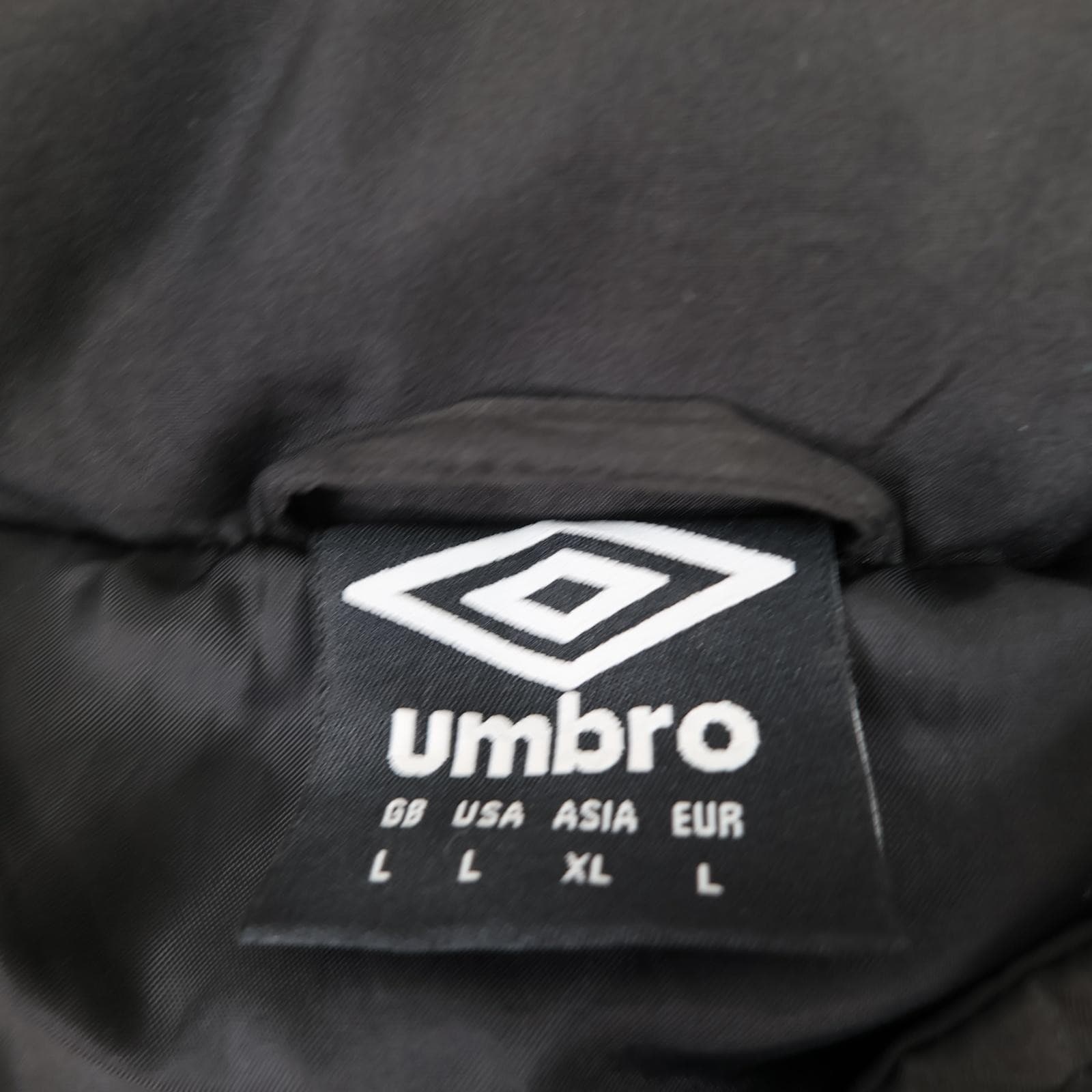 West Ham United Jacket Mens Large Black Football Umbro Hooded Padded Winter Coat photo 6