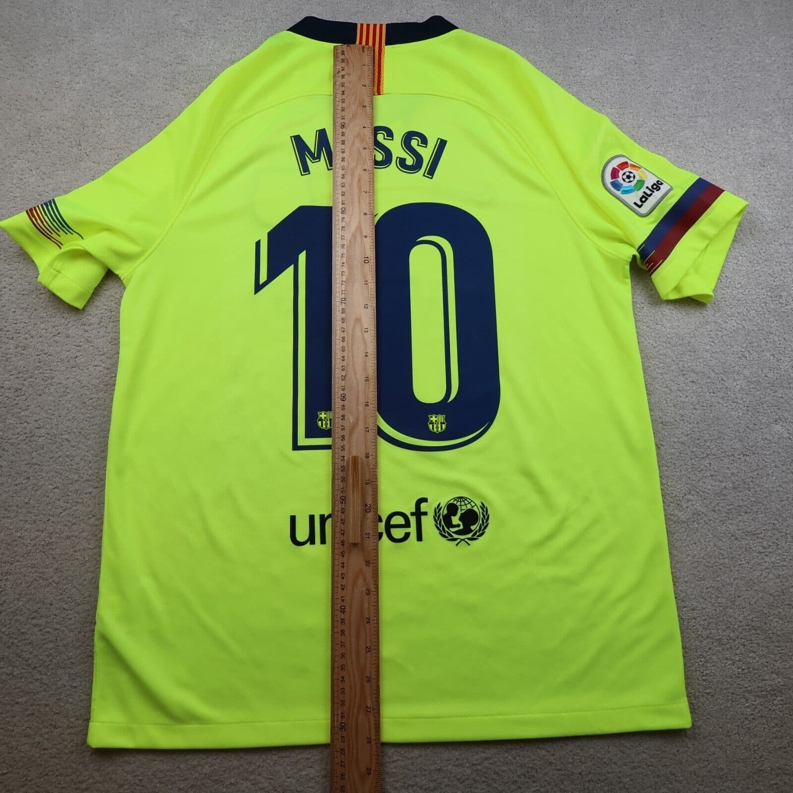 Barcelona Shirt Large Yellow Third Kit 2014 2015 Nike Soccer Jersey Lionel Messi photo 14