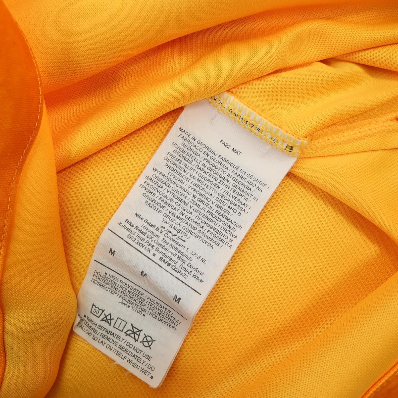 Netherlands Shirt Mens Medium Home 2022 2023 Orange Football Jersey Nike KNVB photo 7