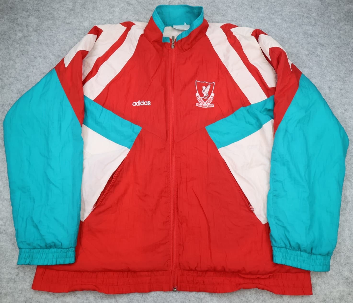 Vintage Liverpool Tracksuit Jacket Extra Large Red 1992 1993 Adidas Centenary