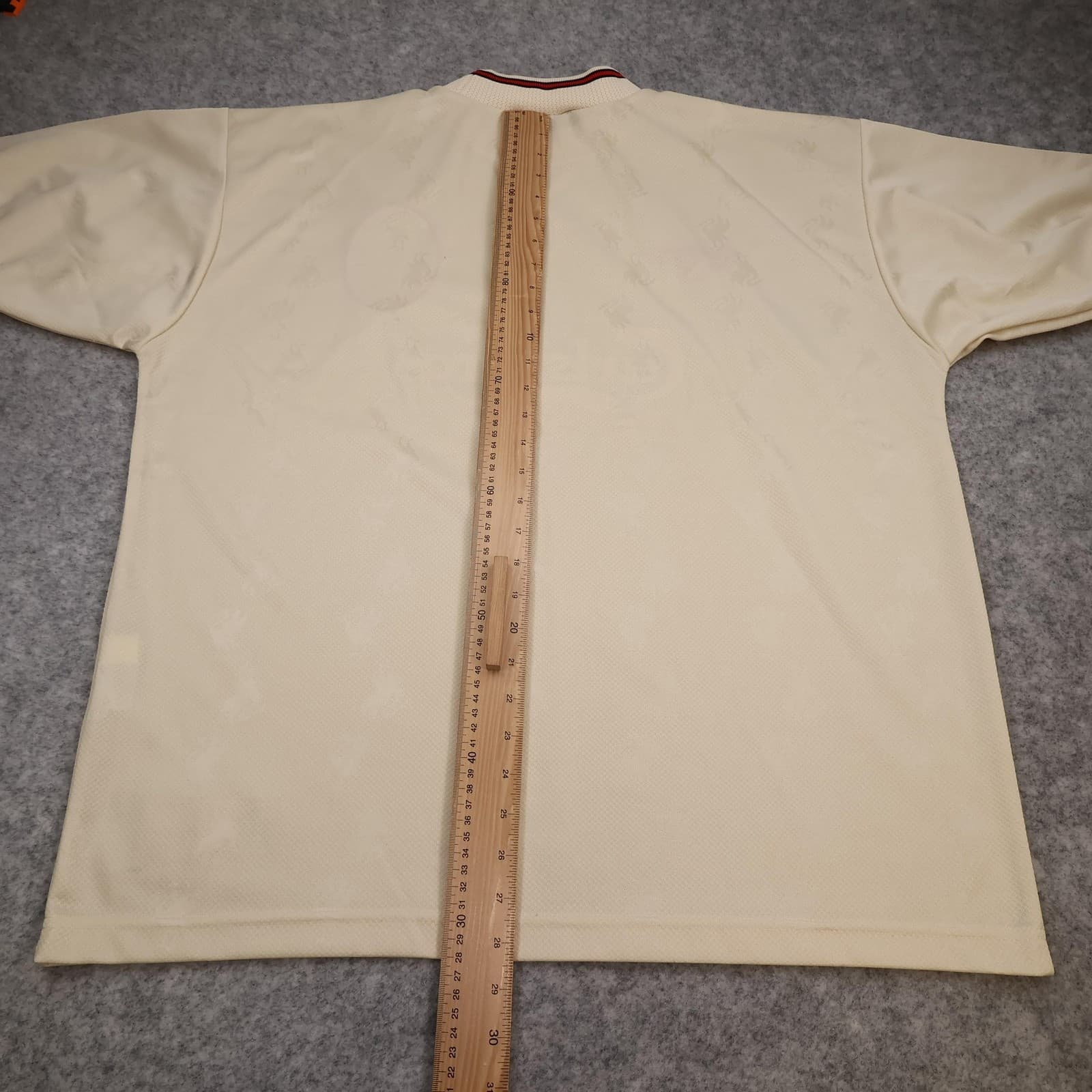Vintage Liverpool Away Shirt Mens 2XL Beige 1996 1997 Reebok Soccer Jersey photo 14