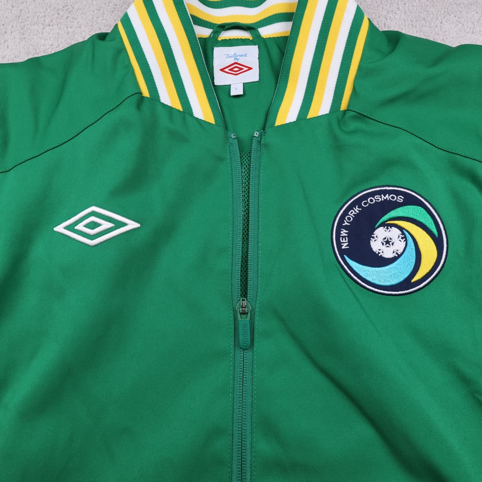 New York Cosmos Jacket Large Green Woven Anthem 2012 2013 Tracksuit Track Mens photo 3